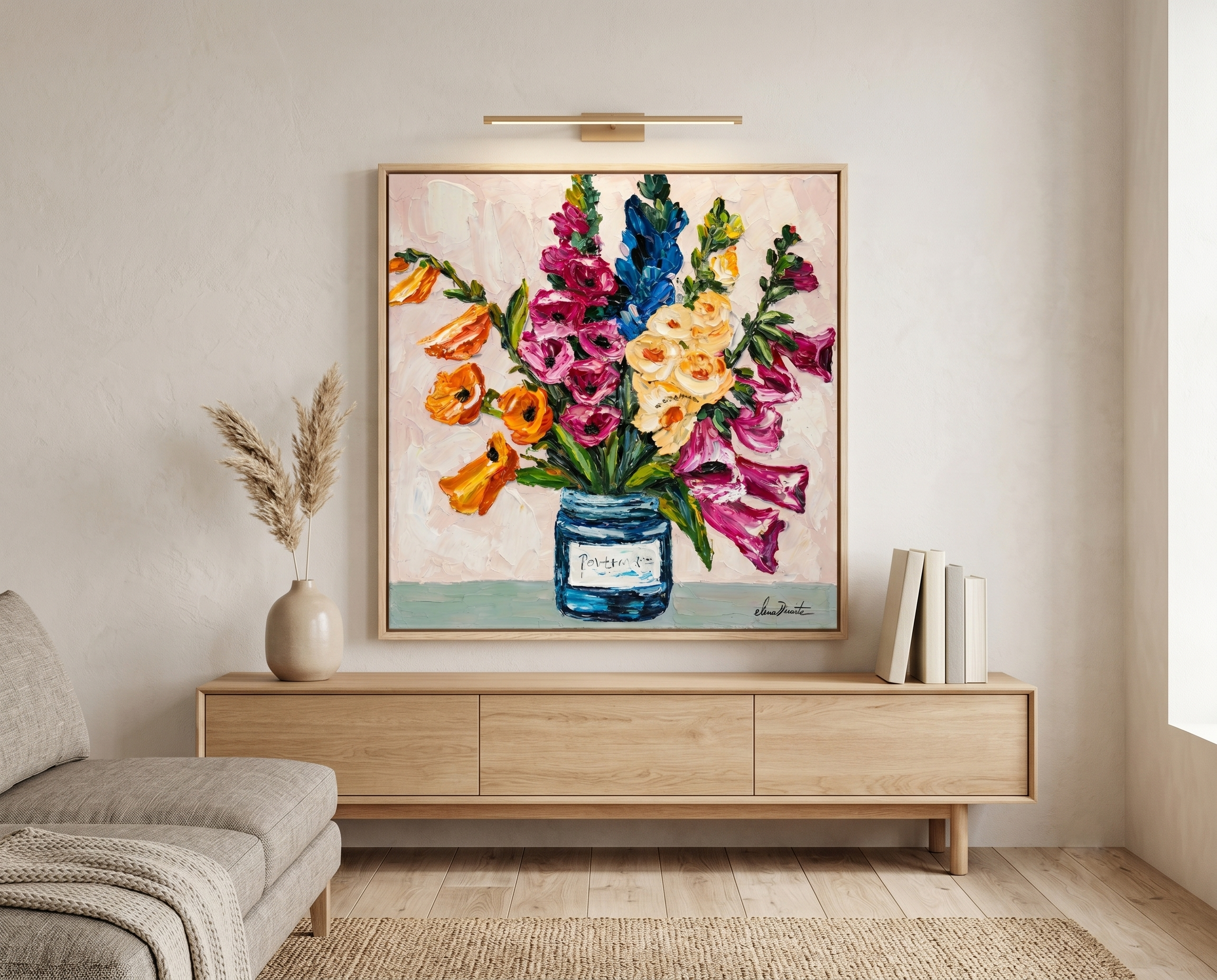 Chromatic Garden — Original Impasto Painting by Elena Duarte