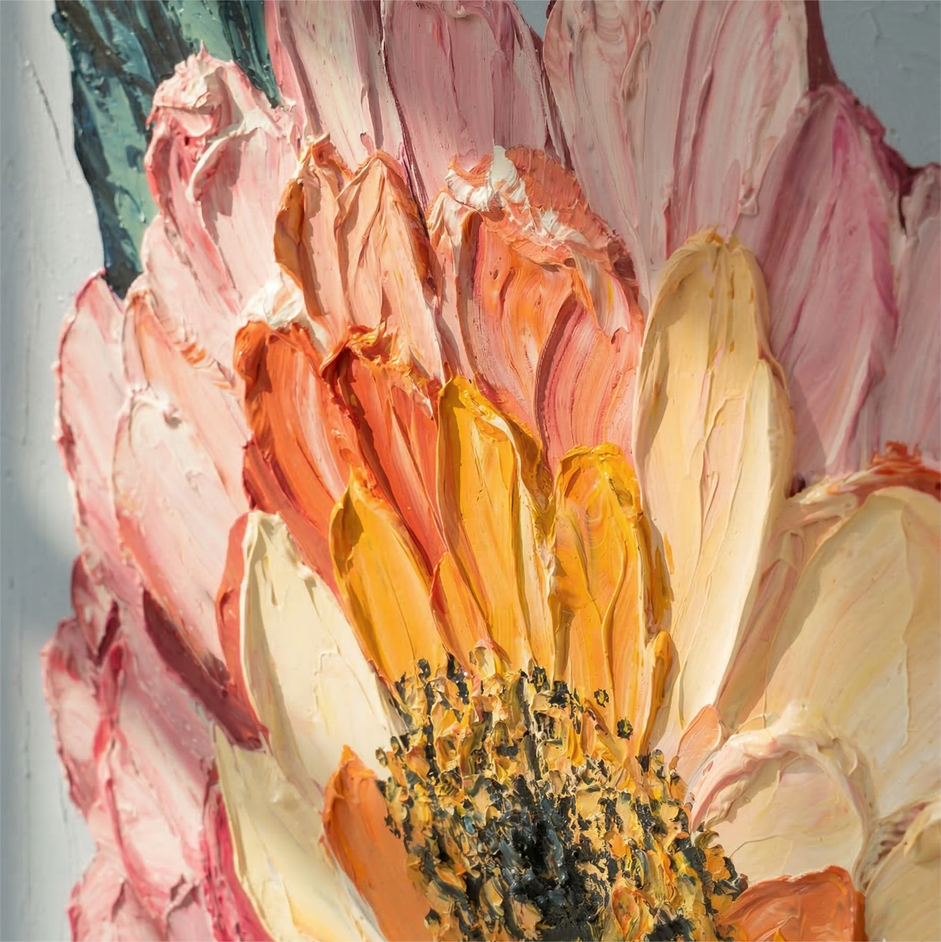 “Rose Study” — Original Impasto Painting by Elena Duarte