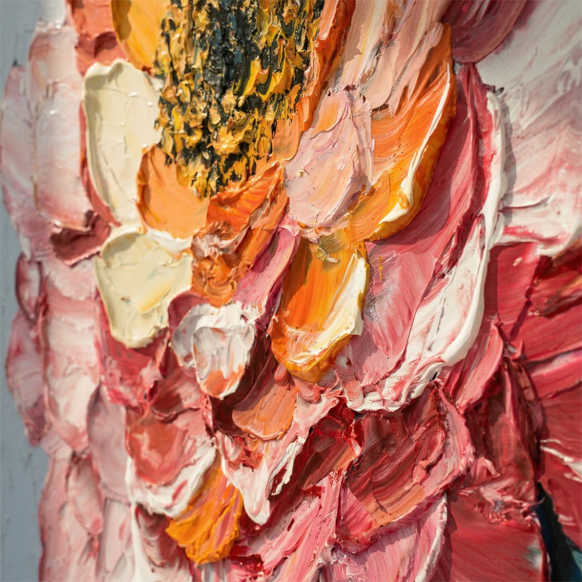 “Rose Study” — Original Impasto Painting by Elena Duarte