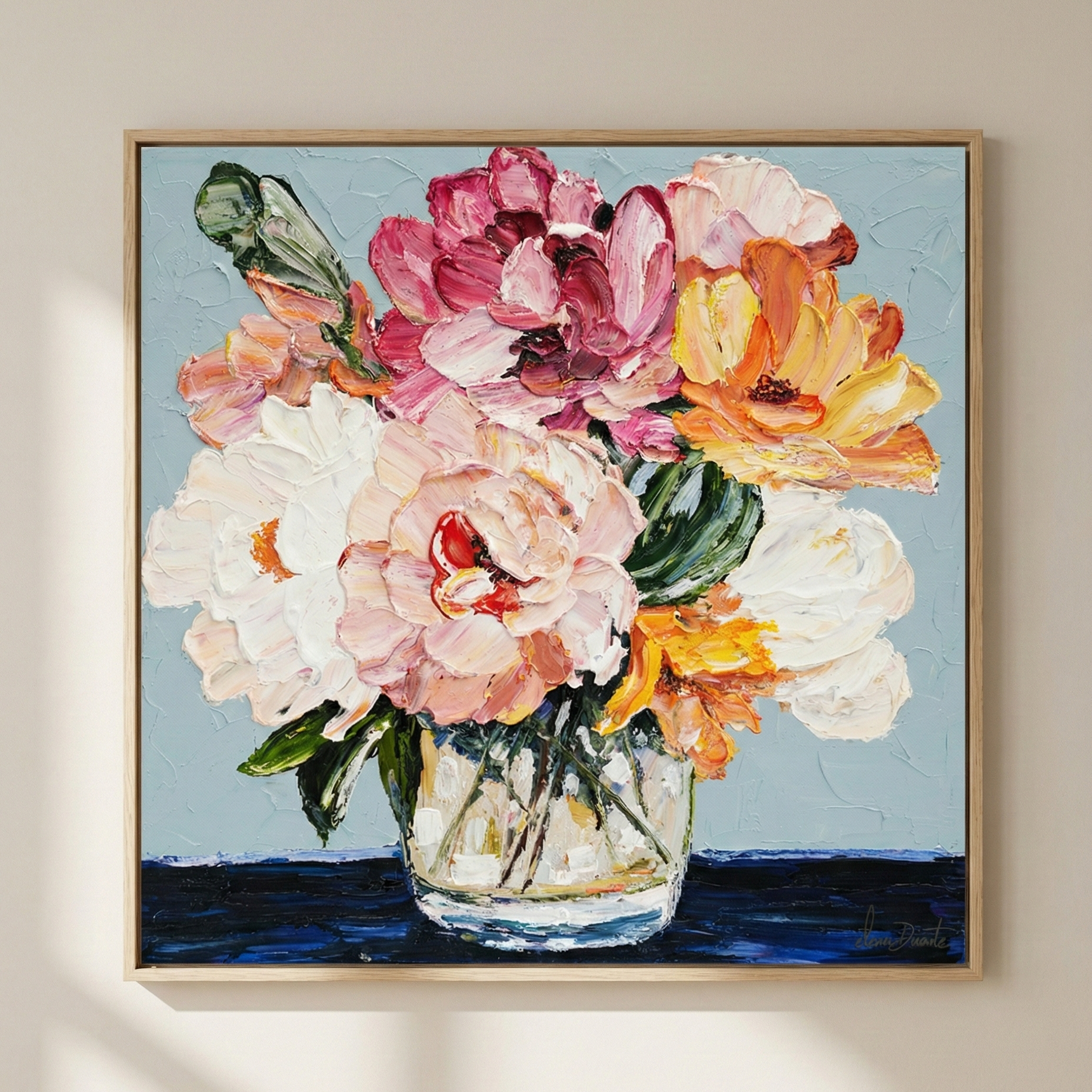 “Quiet Arrangement” — Original Impasto Painting by Elena Duarte