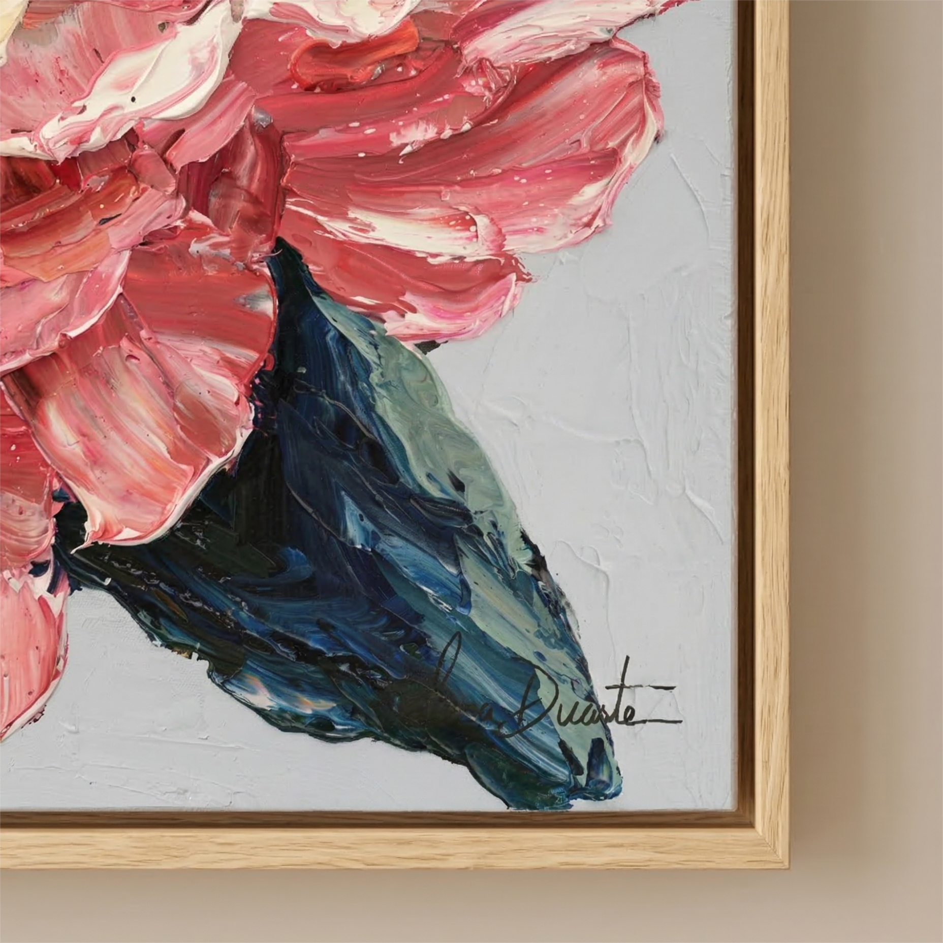 “Rose Study” — Original Impasto Painting by Elena Duarte
