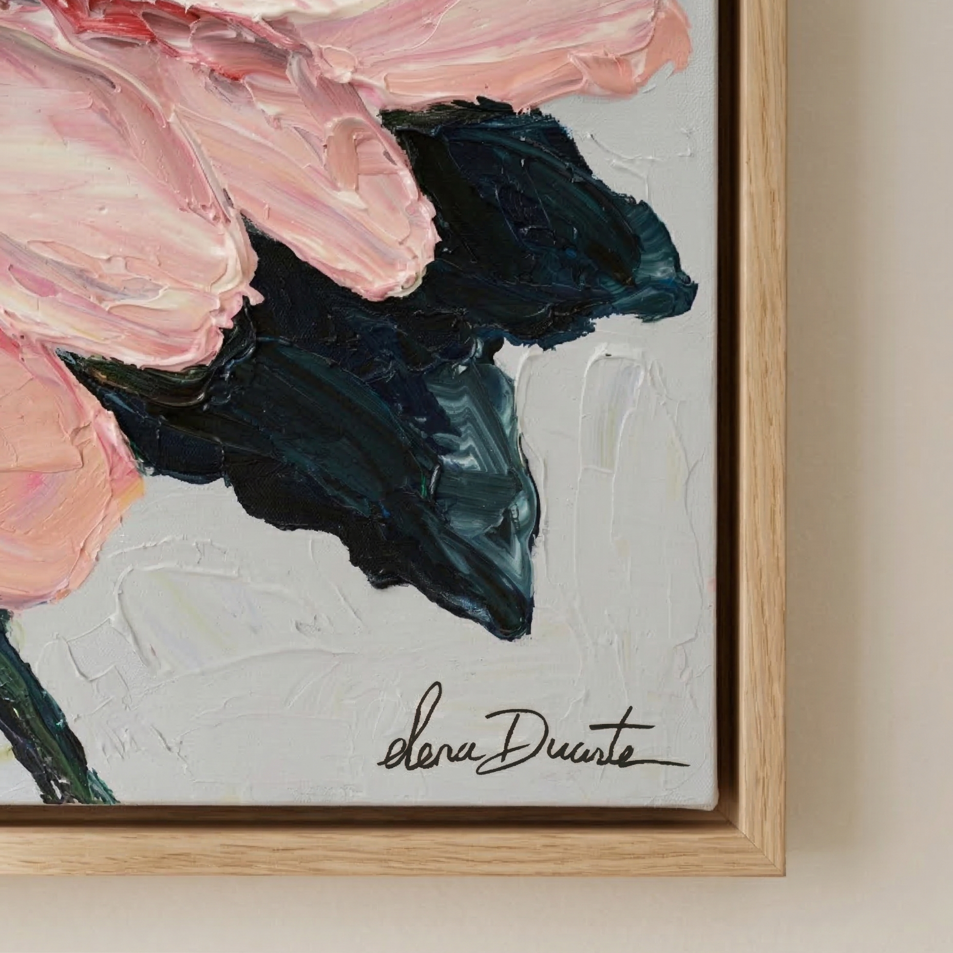 “Soft Bloom” — Original Impasto Painting by Elena Duarte