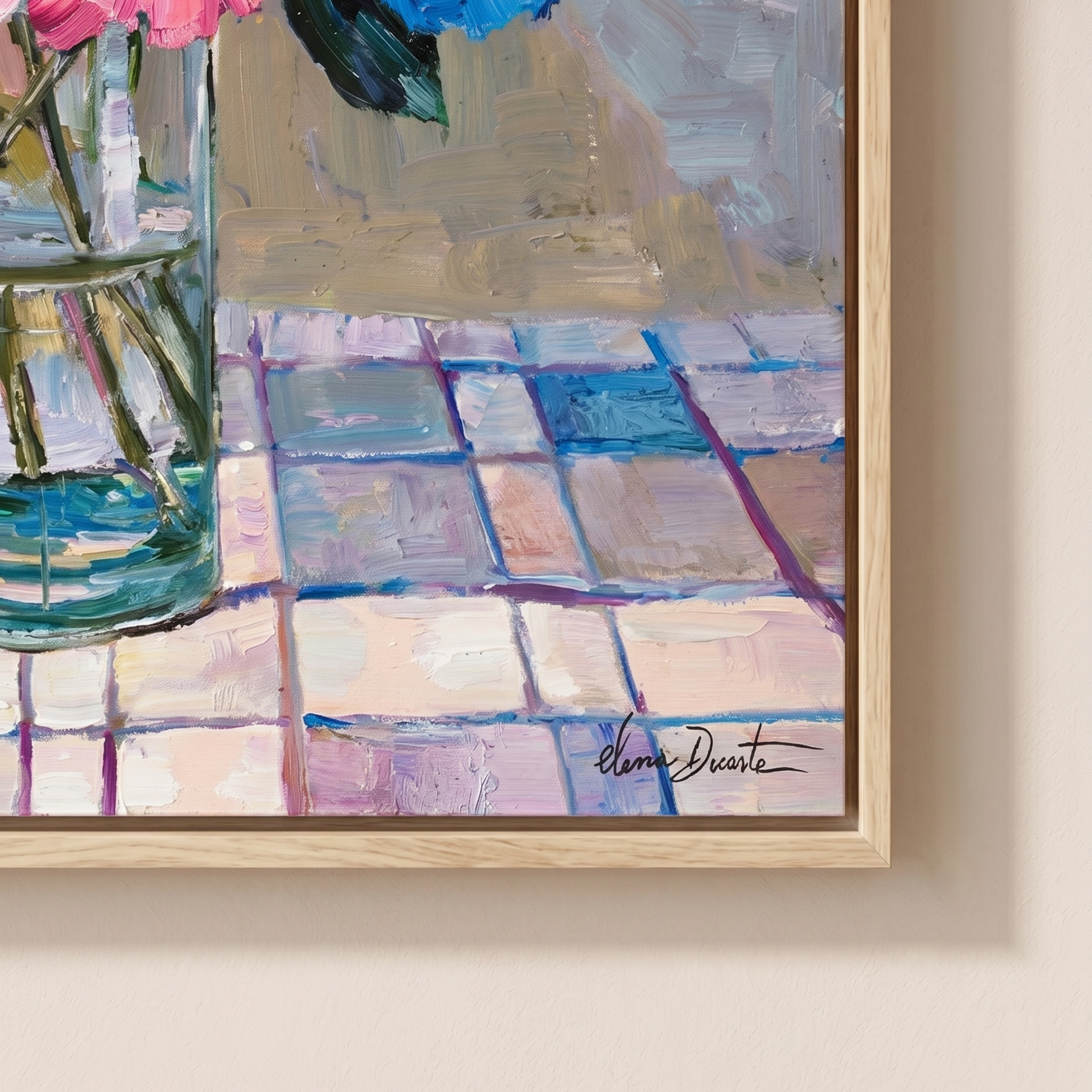 Hydrangea Harmony — Original Impasto Painting by Elena Duarte