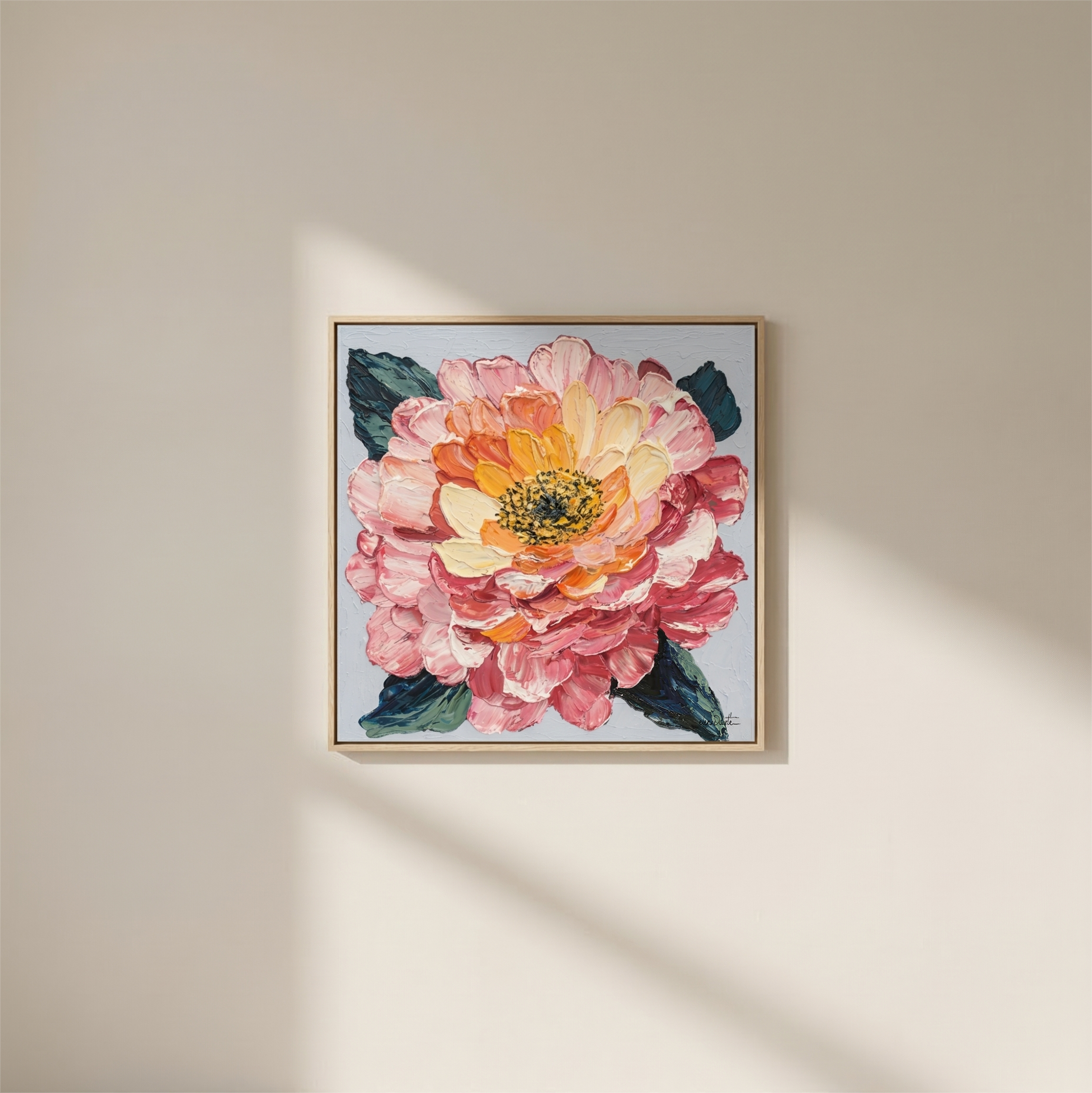 “Rose Study” — Original Impasto Painting by Elena Duarte