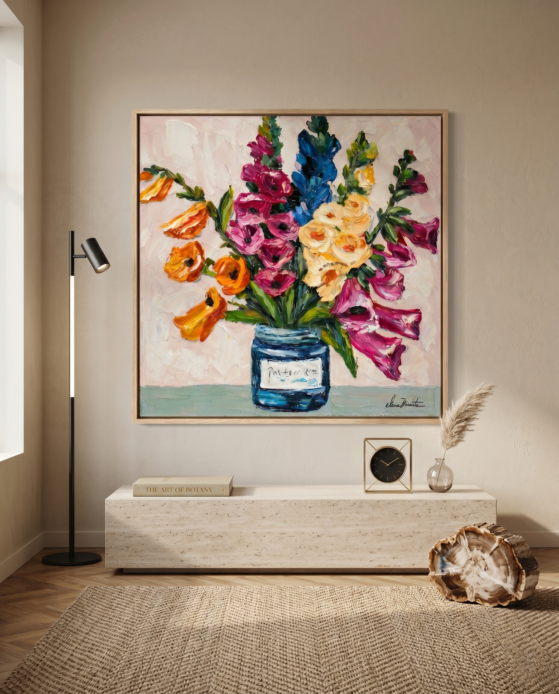 Chromatic Garden — Original Impasto Painting by Elena Duarte