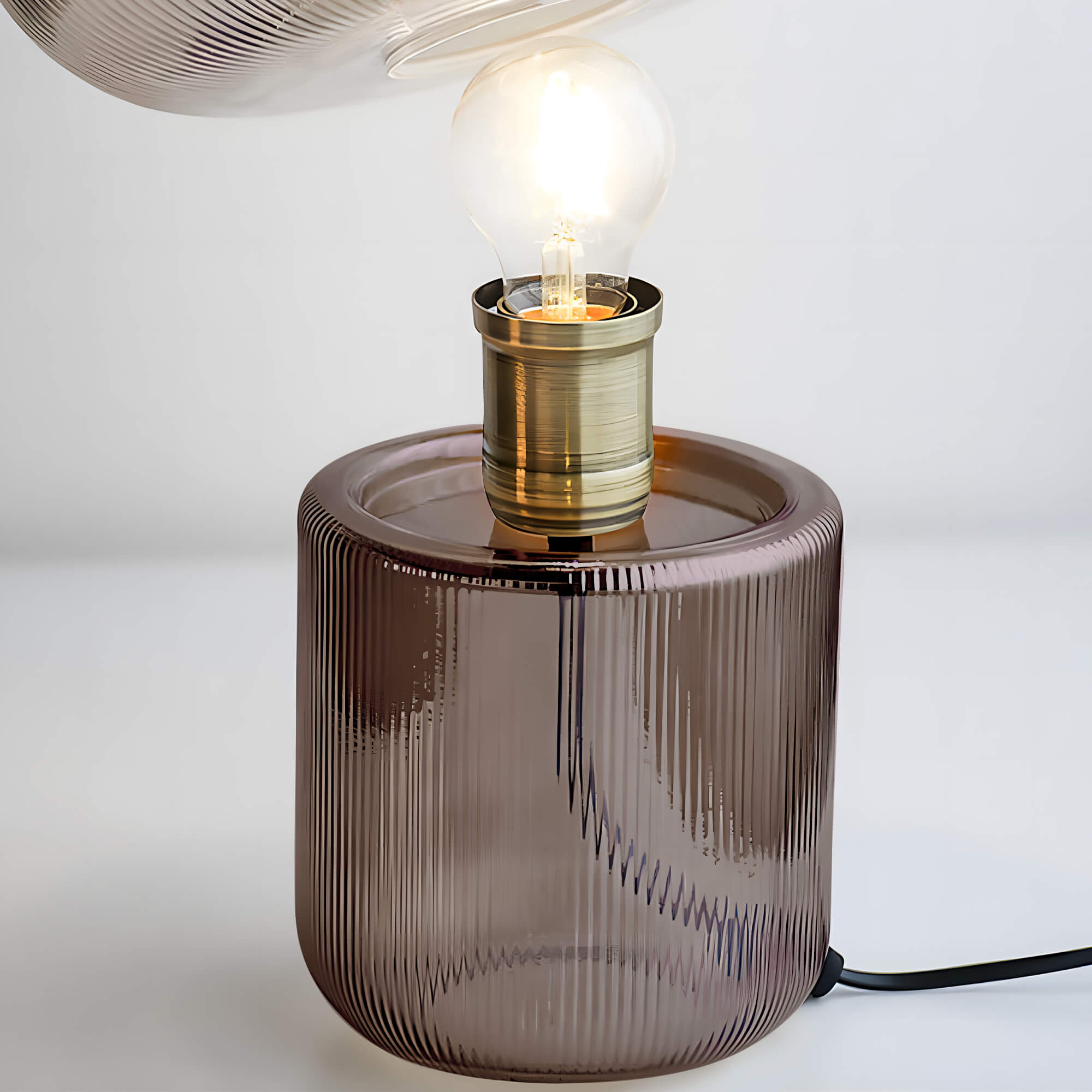 Arsta Smoked Glass Table Lamp