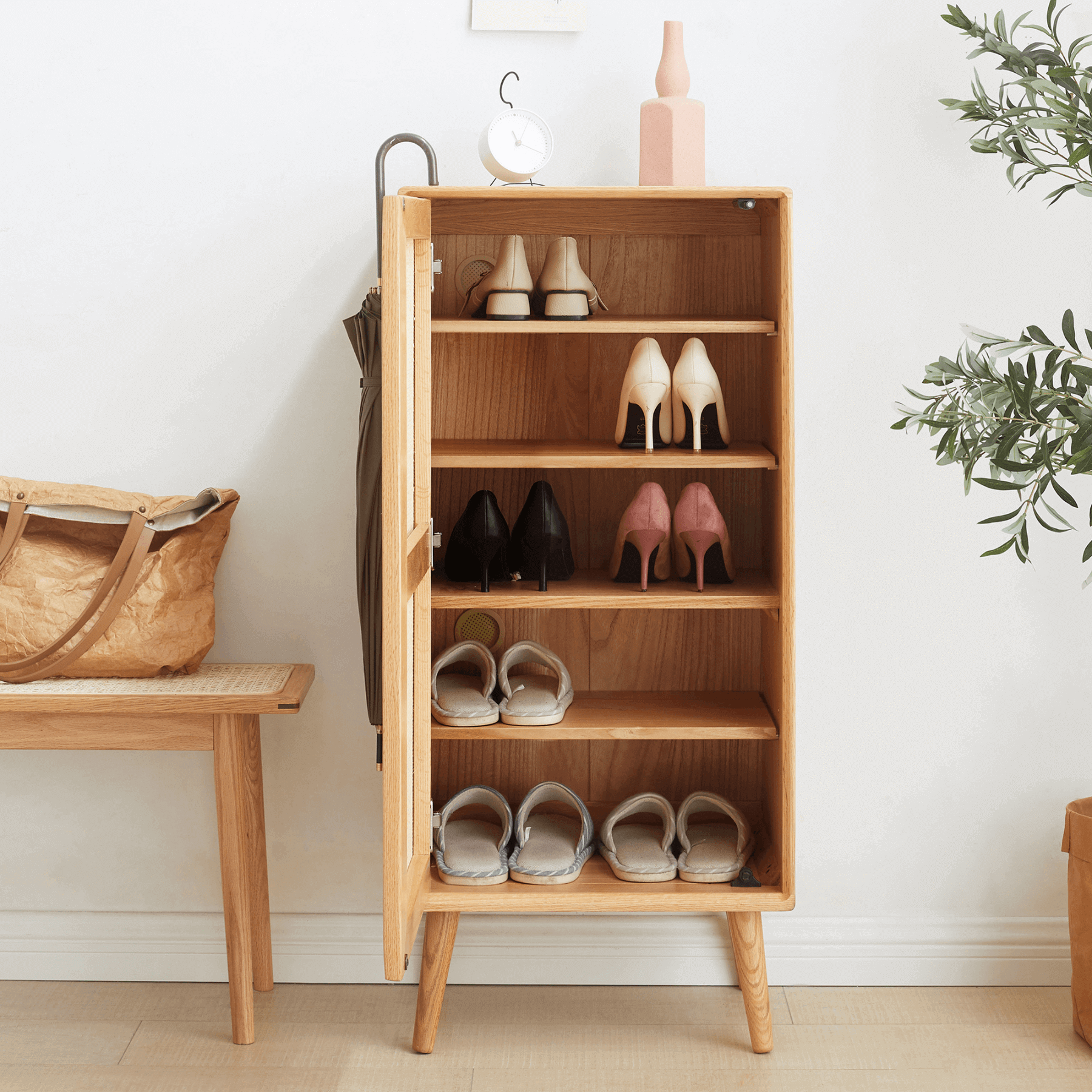 Rattan Shoe Cabinet