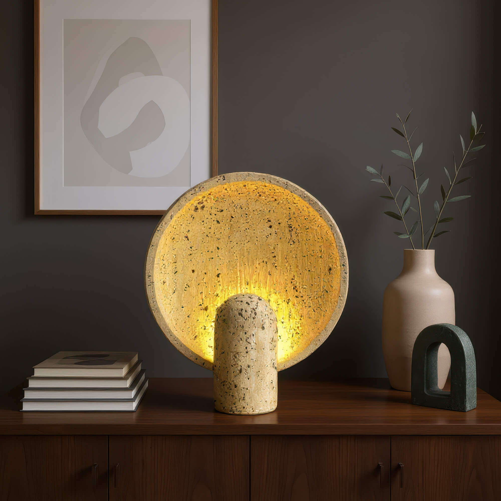 Umea Travertine Table Lamp