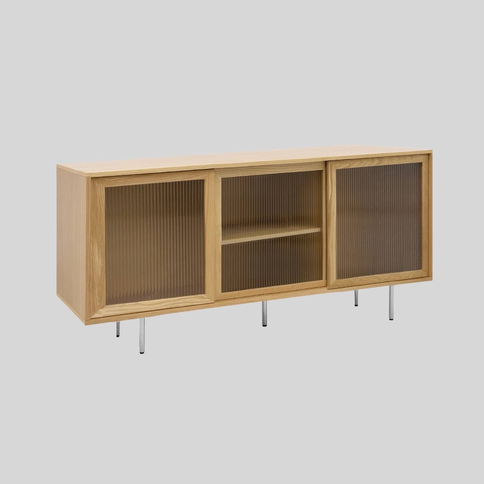 Hirtshals 160cm Oak Veneer TV Entertainment Stand