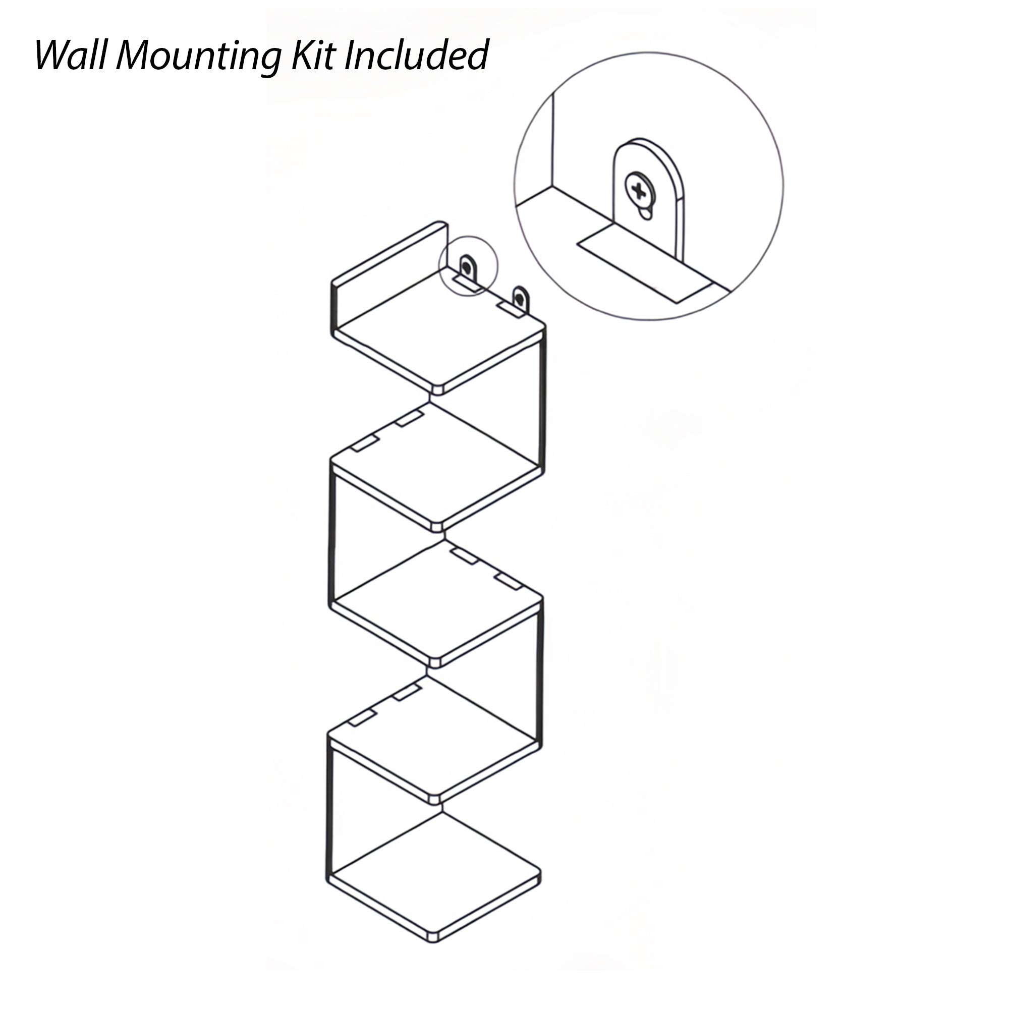 Alta Vertical Solid Oak Wall Shelf