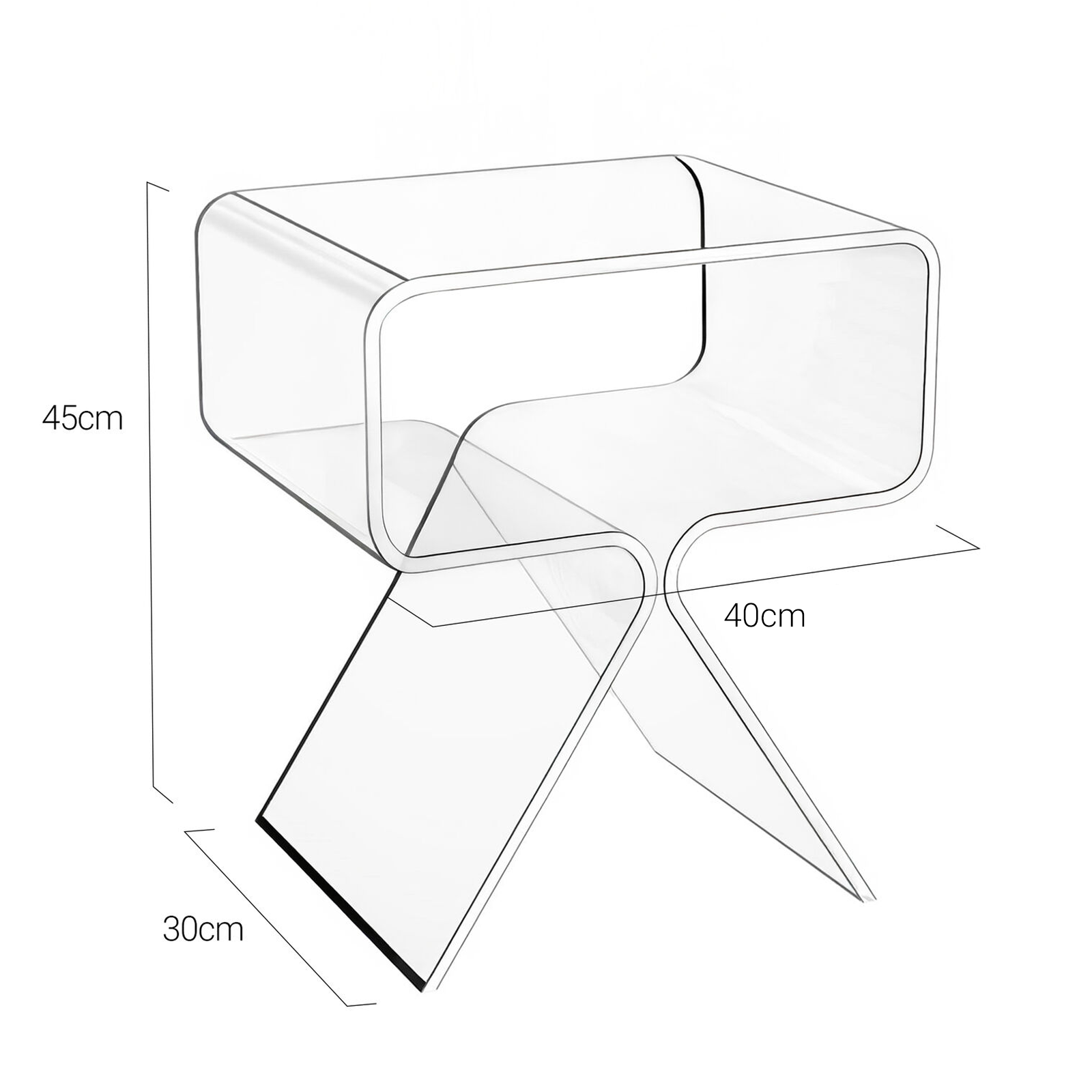 Hadsund Acrylic Side Table