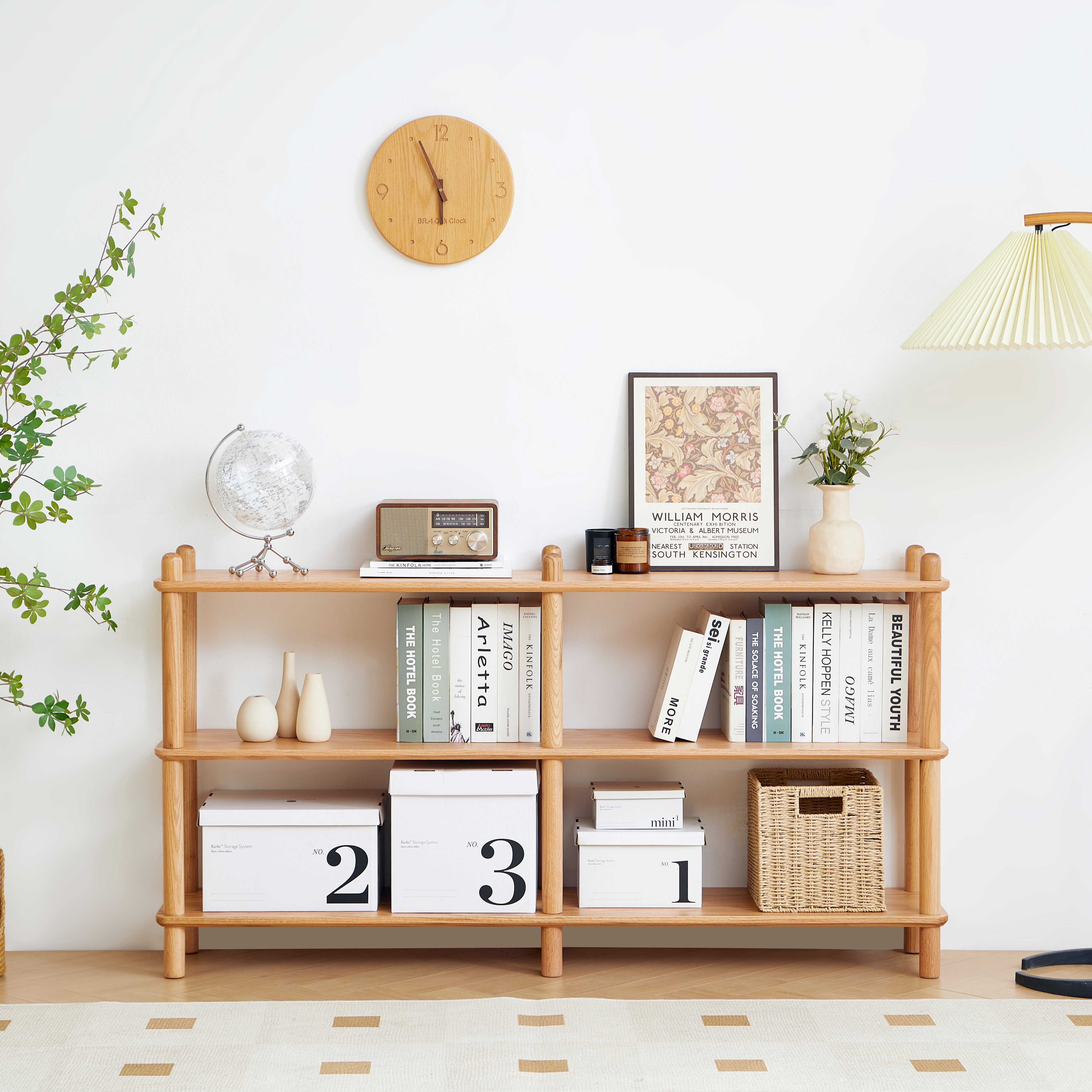 Harstad 2 Tier Solid Oak Display Shelf