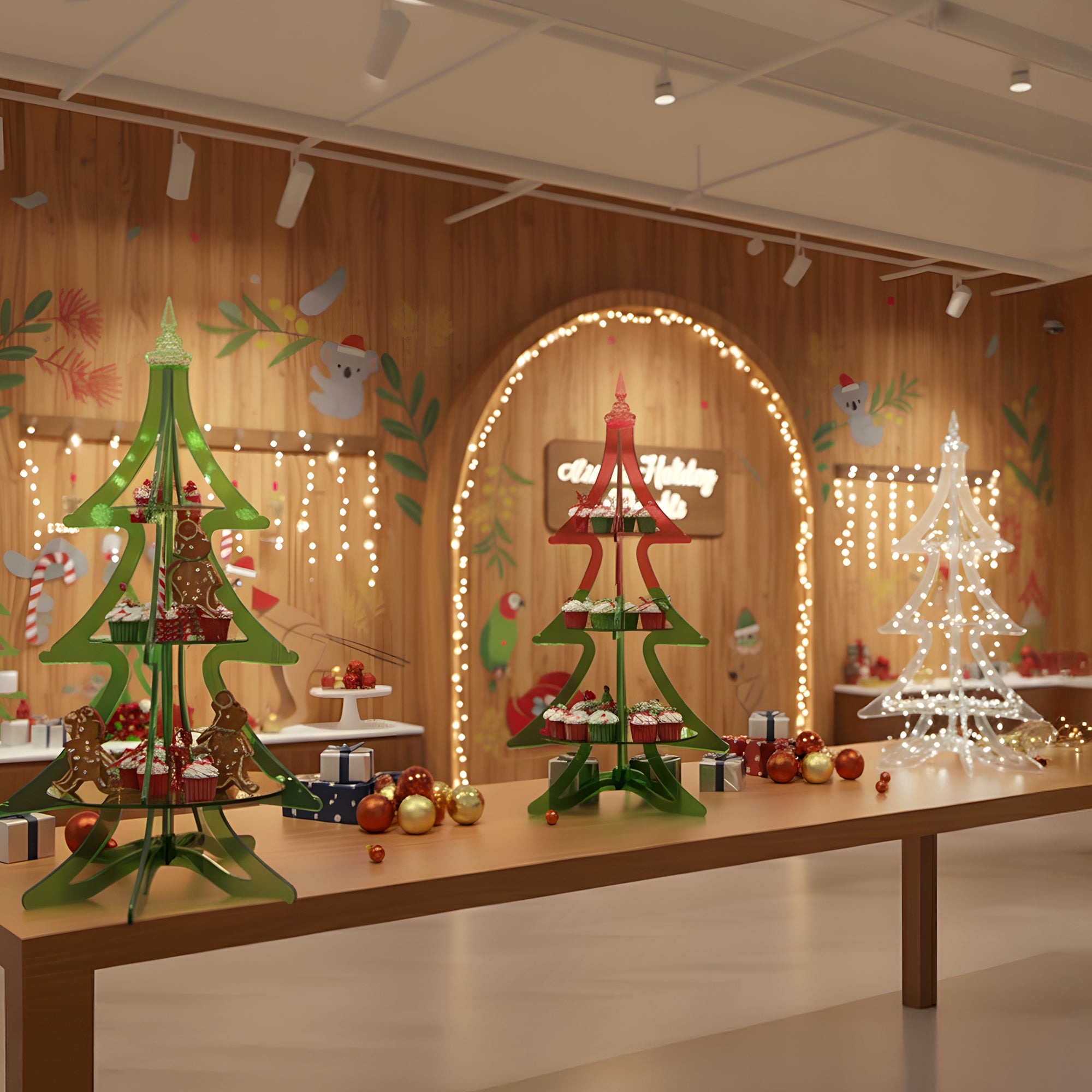 Götgatan 3-Tier Acrylic Christmas Tree Dessert Stand