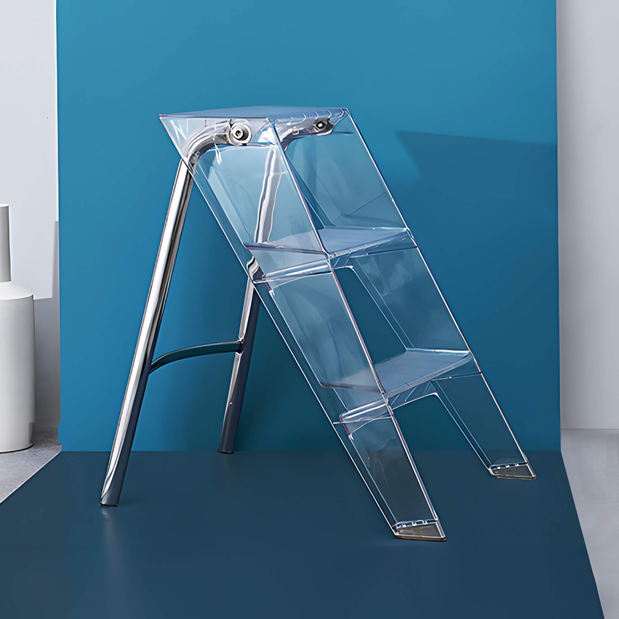 Anders Clear Acrylic Step Ladder | Replica Kartell Upper Step Ladder