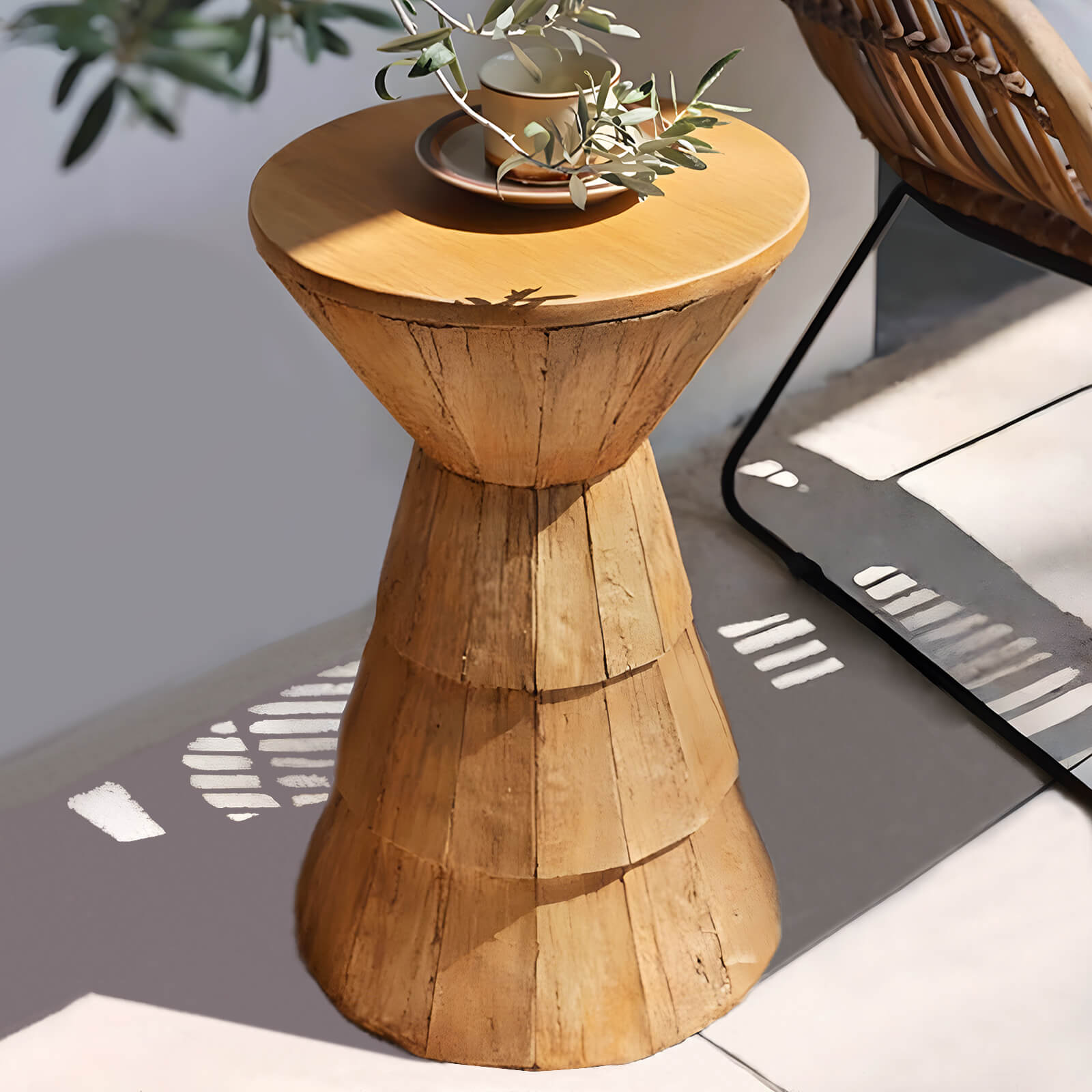 Drammen Faux Wood Accent Table