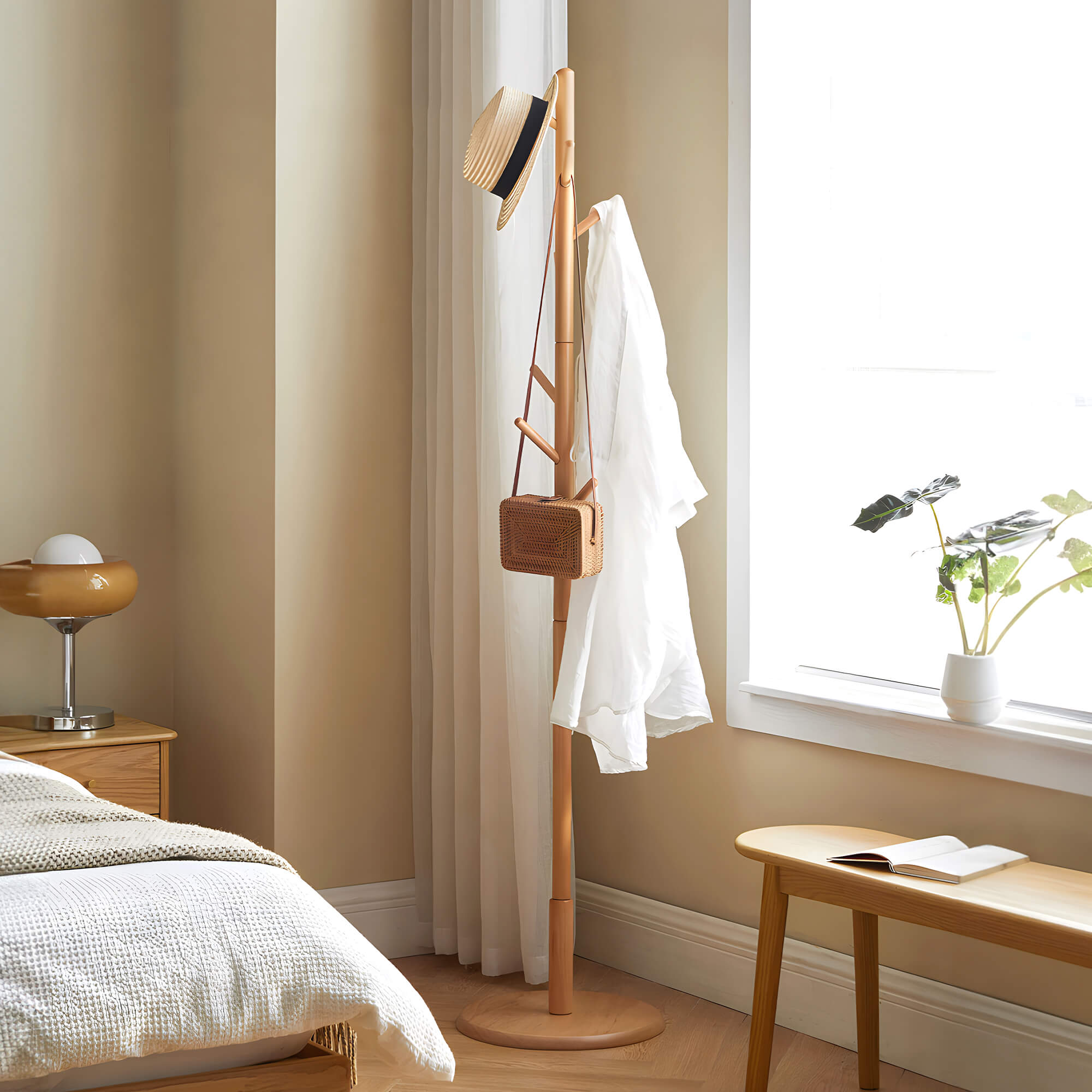 Amager Solid Beechwood Coat Rack