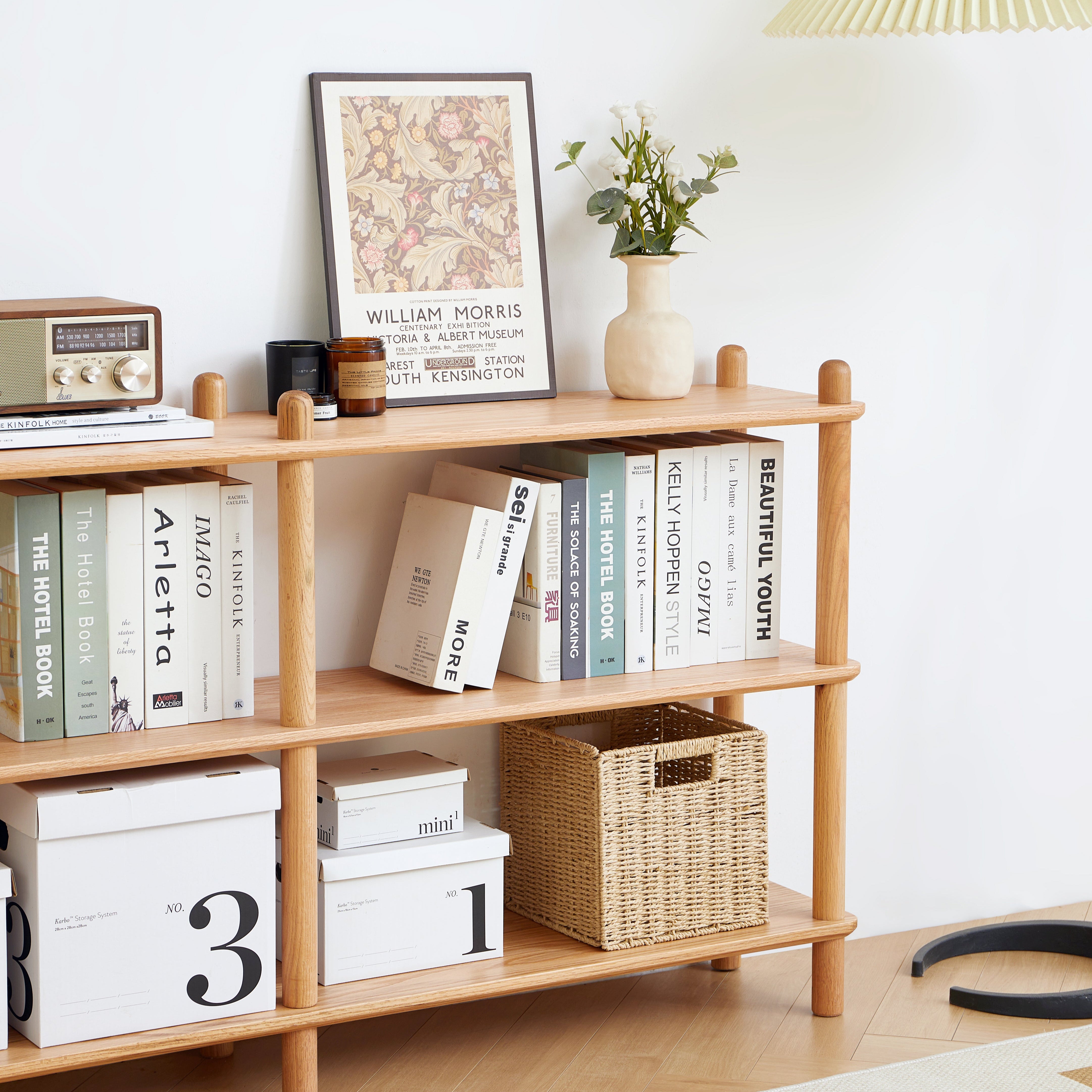 Harstad 2 Tier Solid Oak Display Shelf