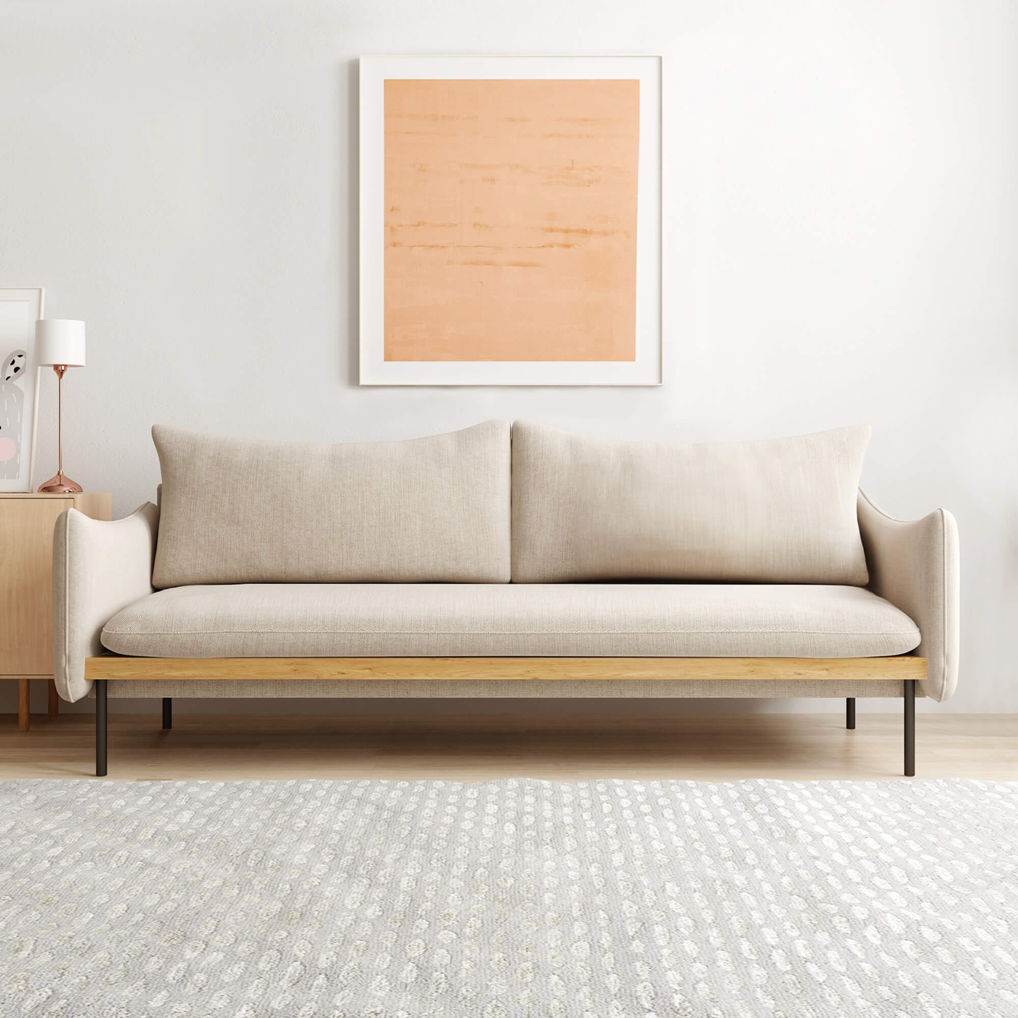 Lunde 2 Seater Linen Sofa