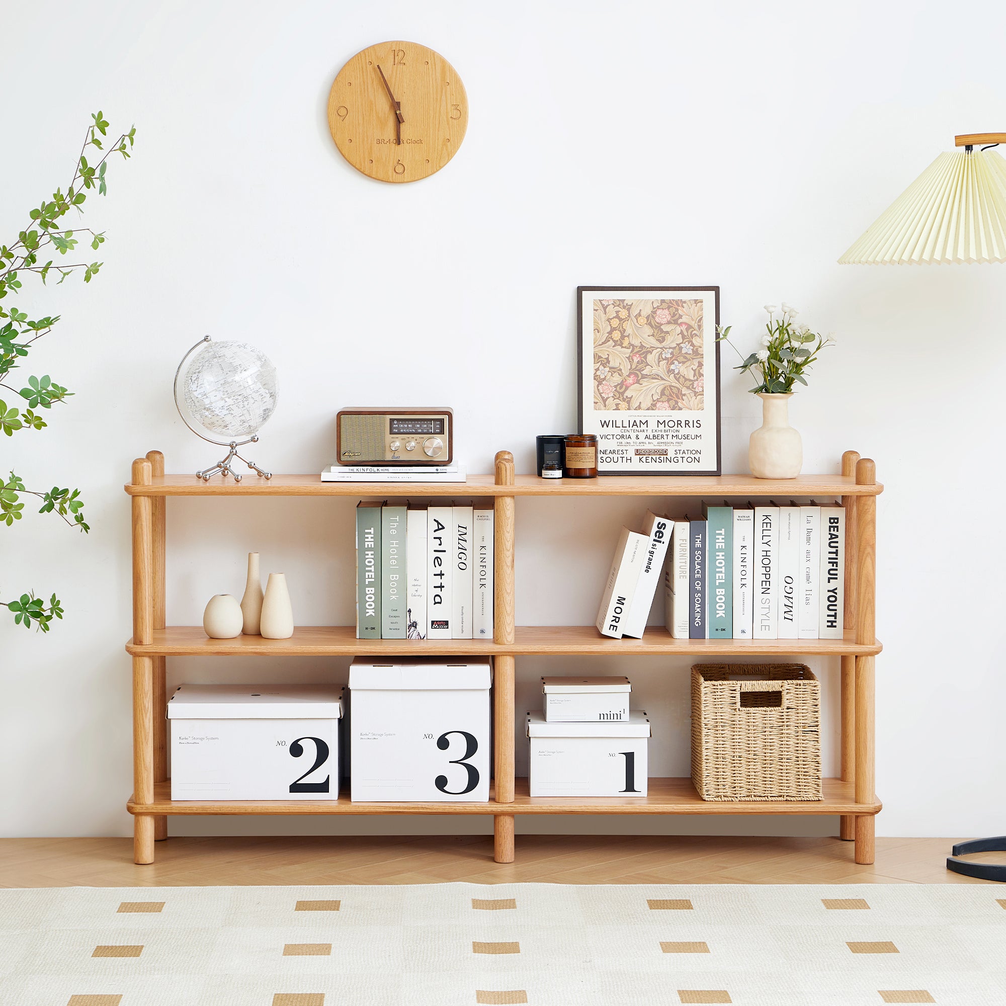 Harstad 2 Tier Solid Oak Display Shelf