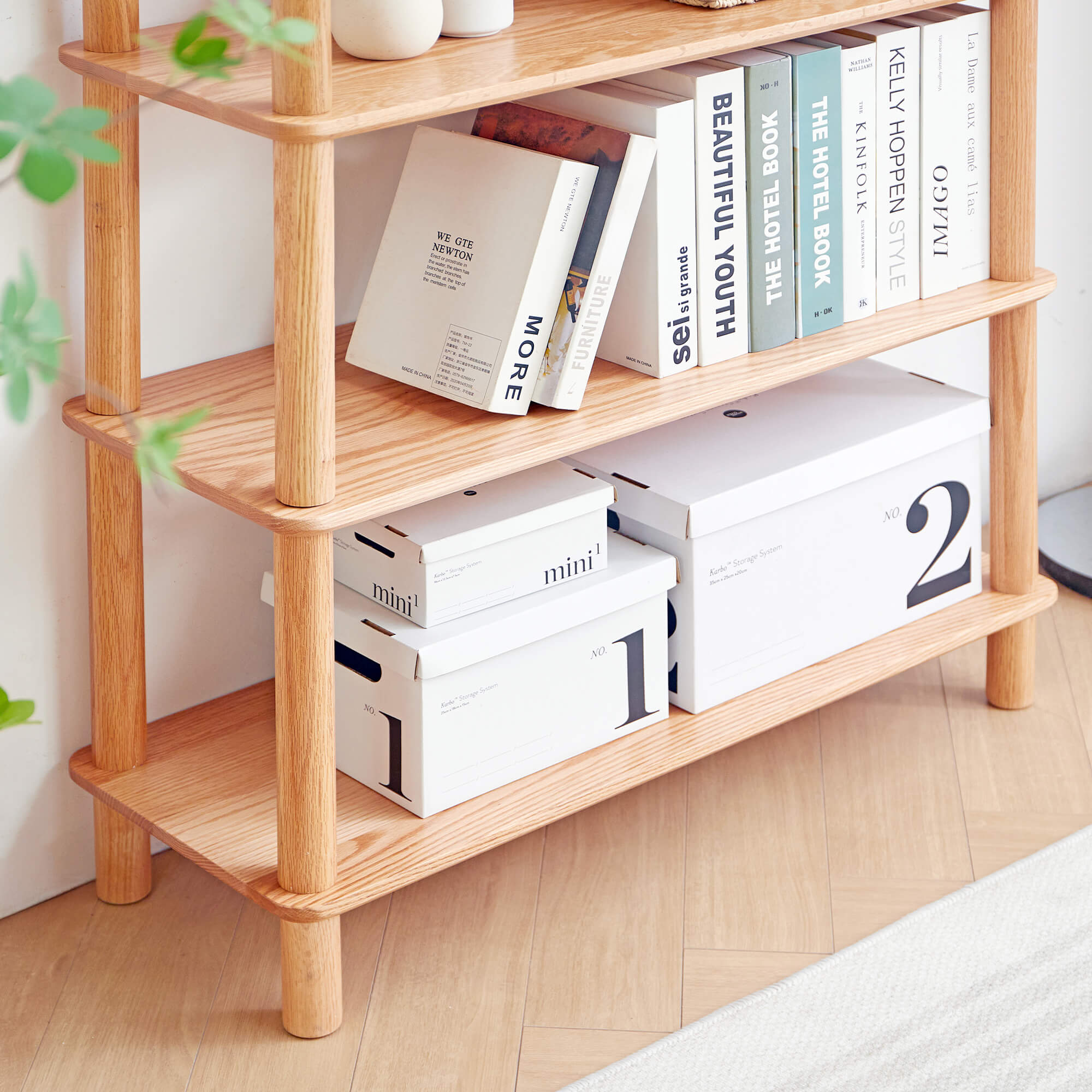 Holme 4 Tier Solid Oak Display Shelf