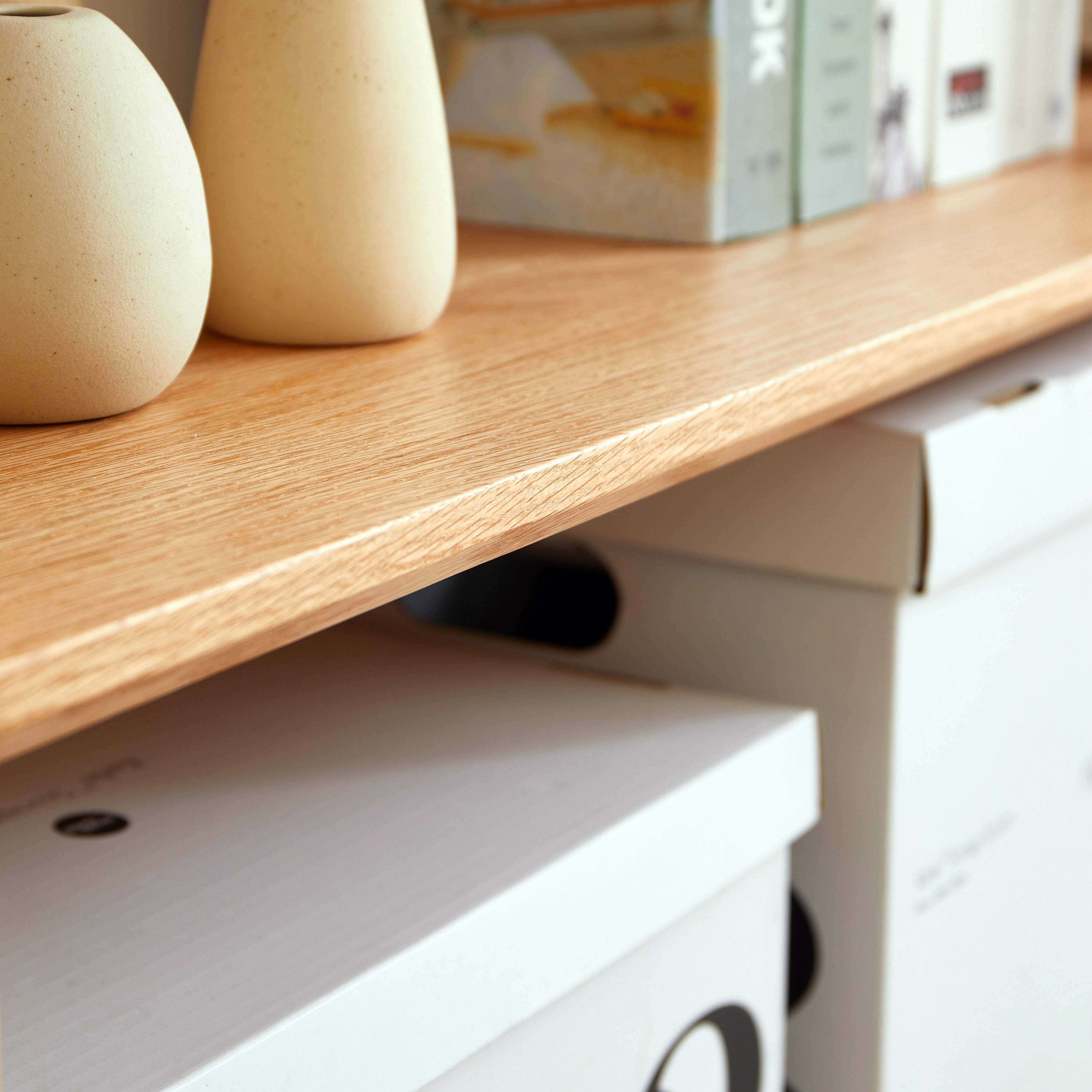 Harstad 2 Tier Solid Oak Display Shelf