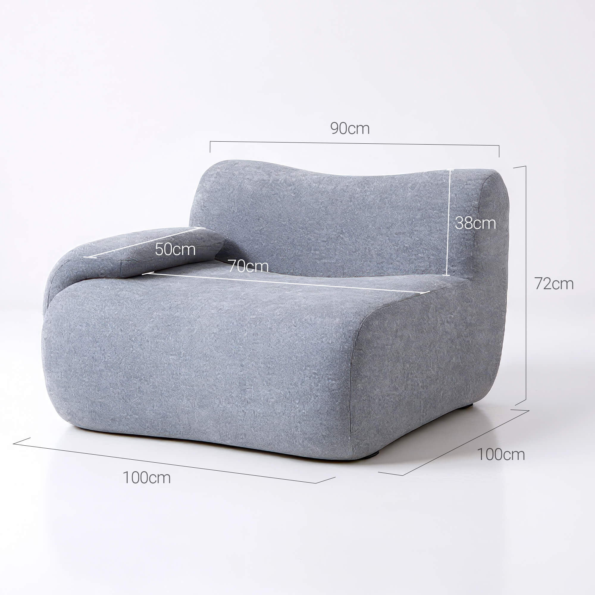 Hedemora Modular Right Armrest Chair