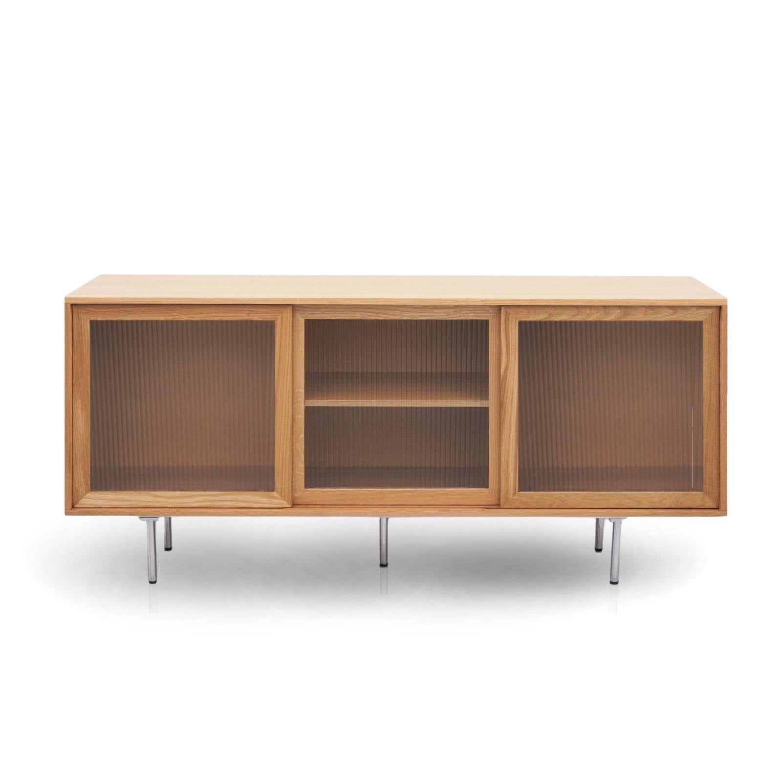 Hirtshals 160cm Oak Veneer TV Entertainment Stand