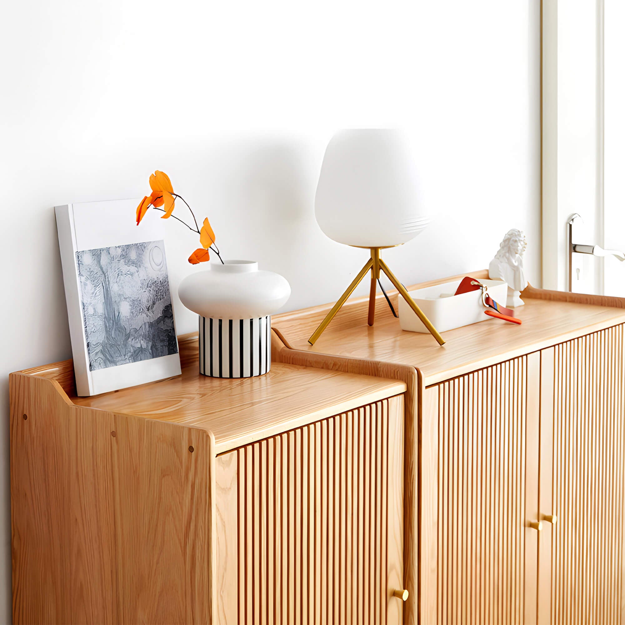 Hamar 5 Layer Solid Oak Wood Shoe Cabinet