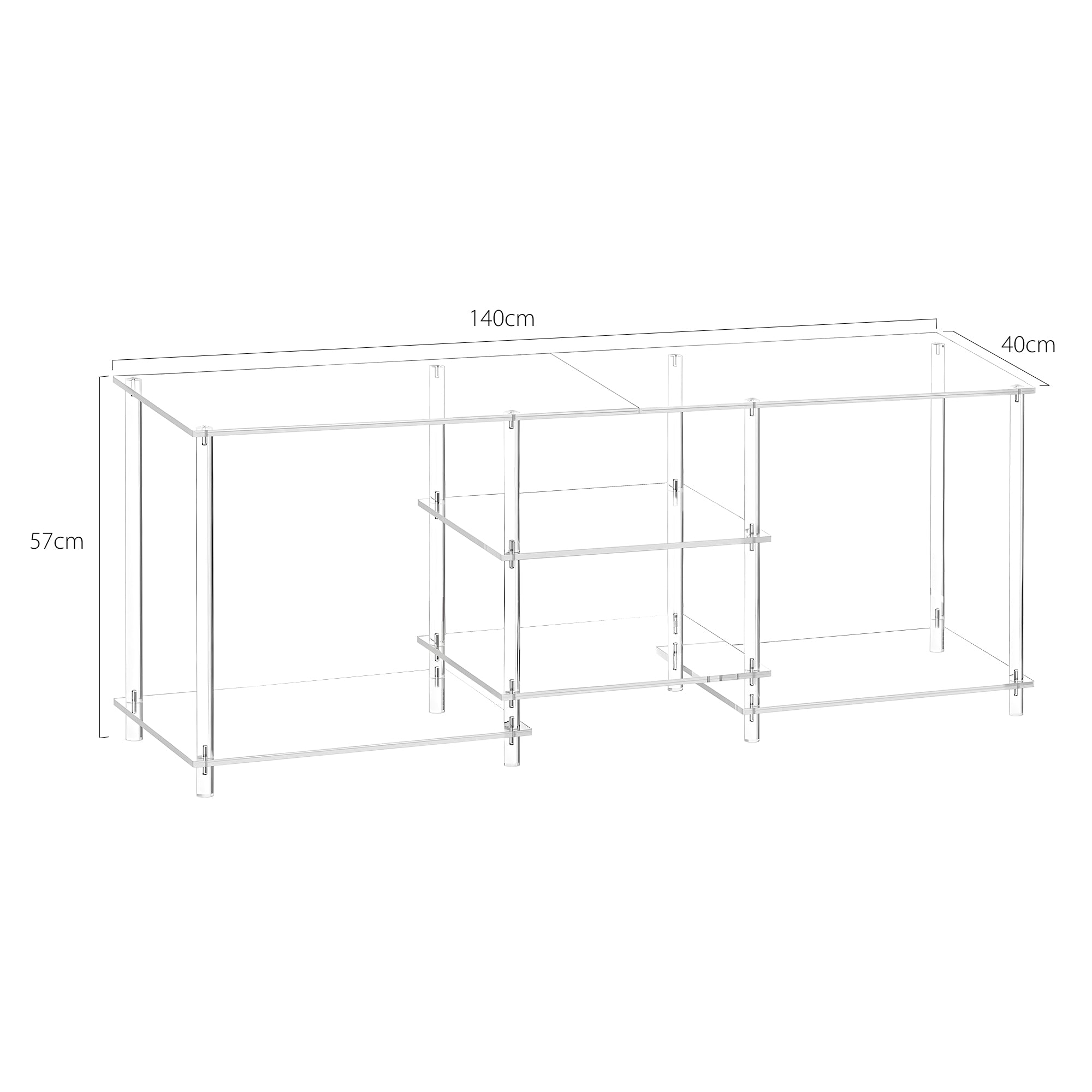 Hadsten Acrylic Console Table