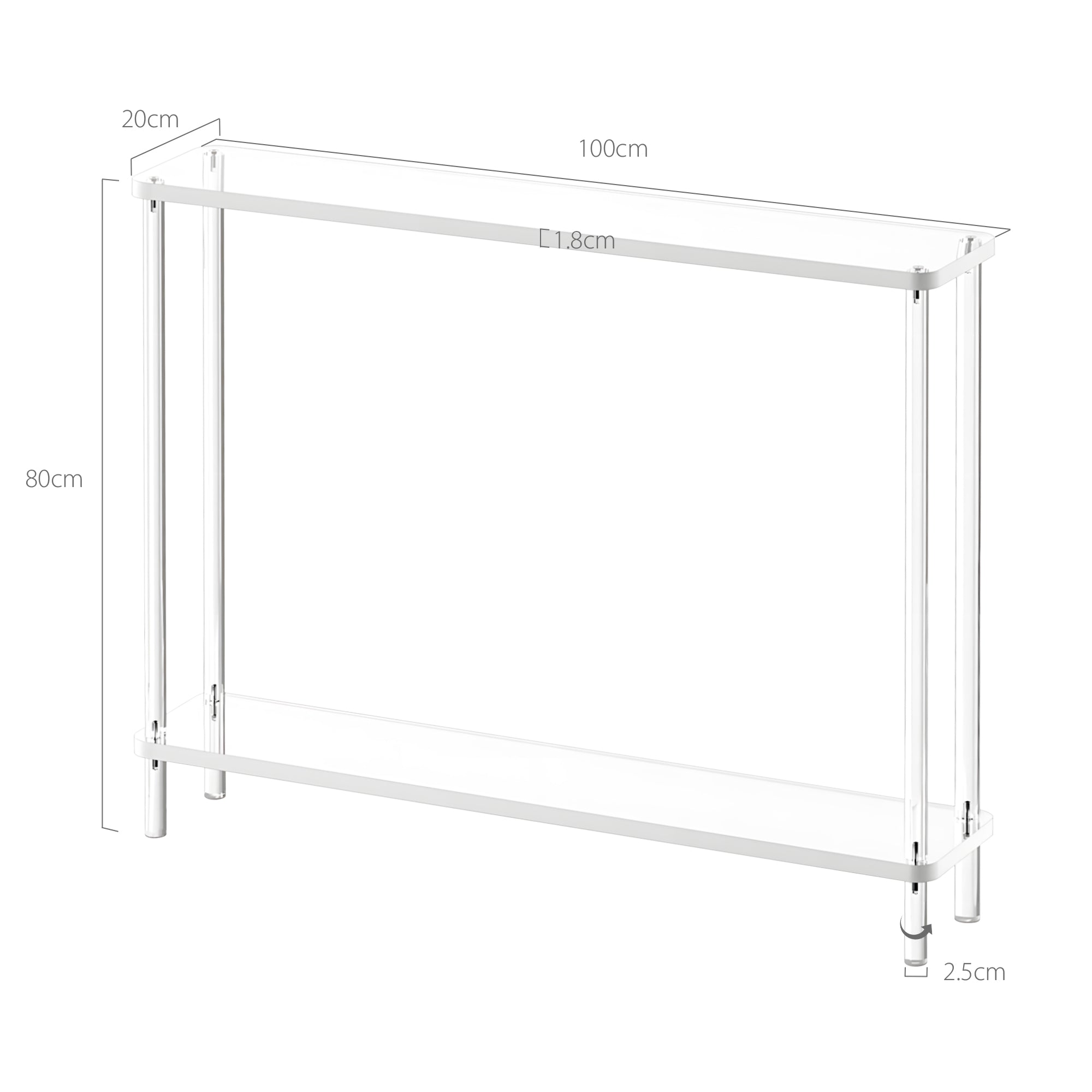 Hammel Acrylic Console Table