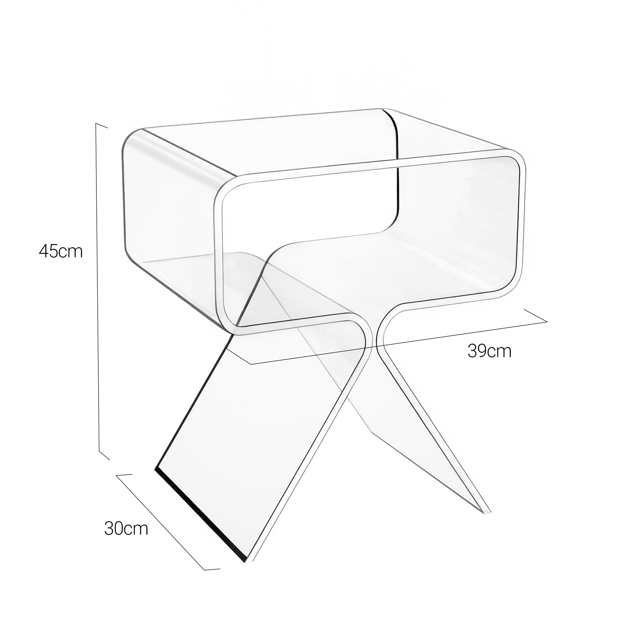 Hadsund Acrylic Side Table