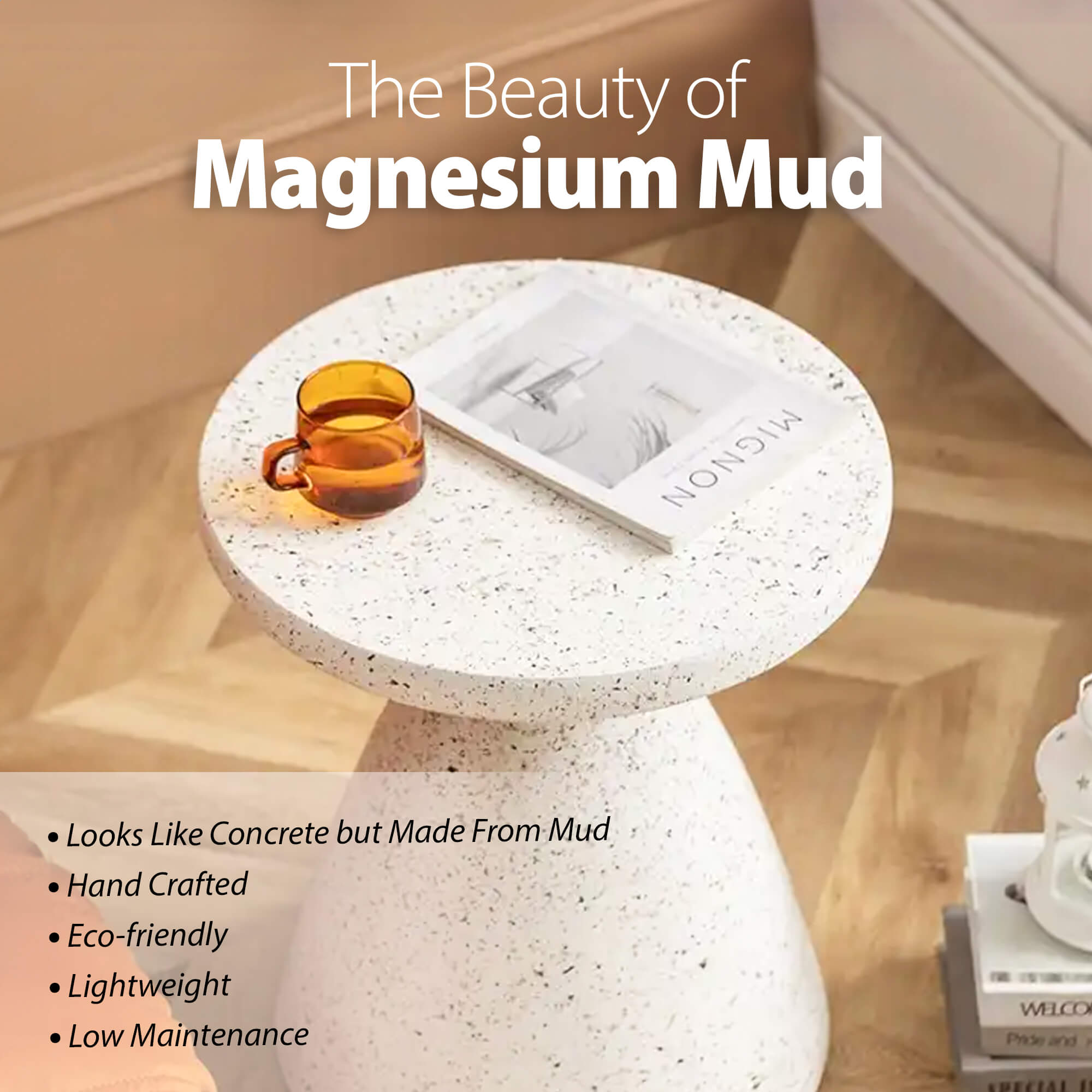 Agder Round Coffee Accent Side Table