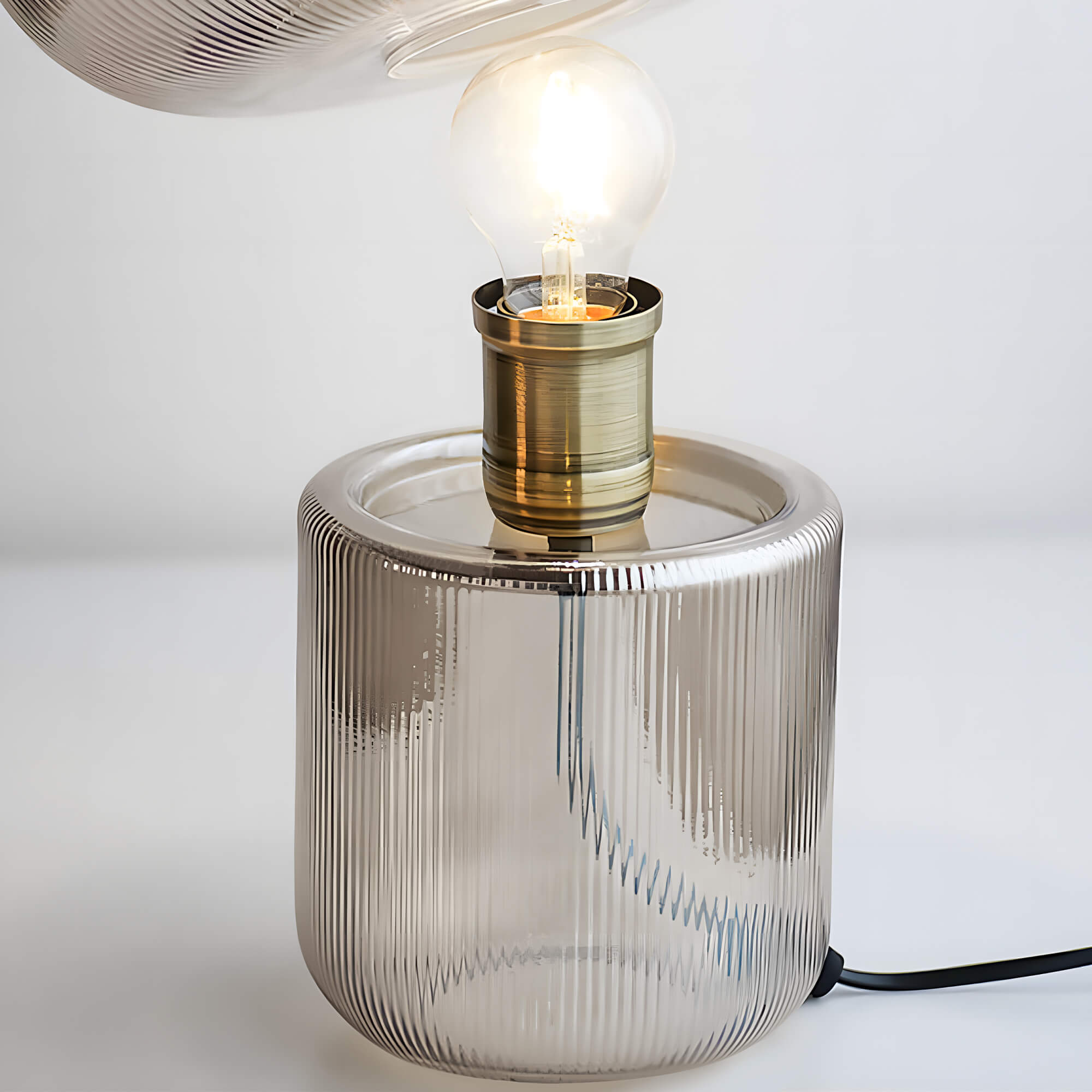 Arsta Smoked Glass Table Lamp