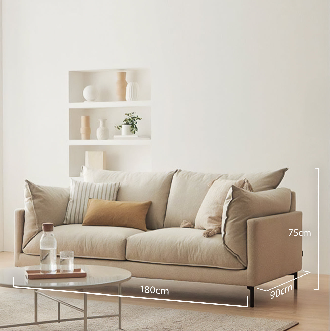 Stockholm 3 Seater Linen Sofa
