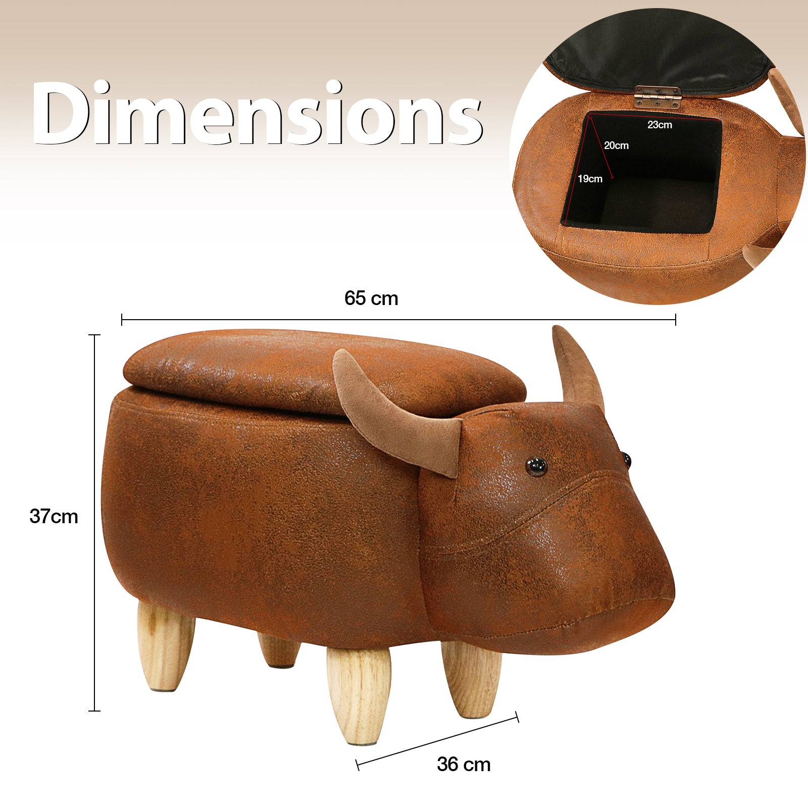 Rondane Cow Ottoman Seat