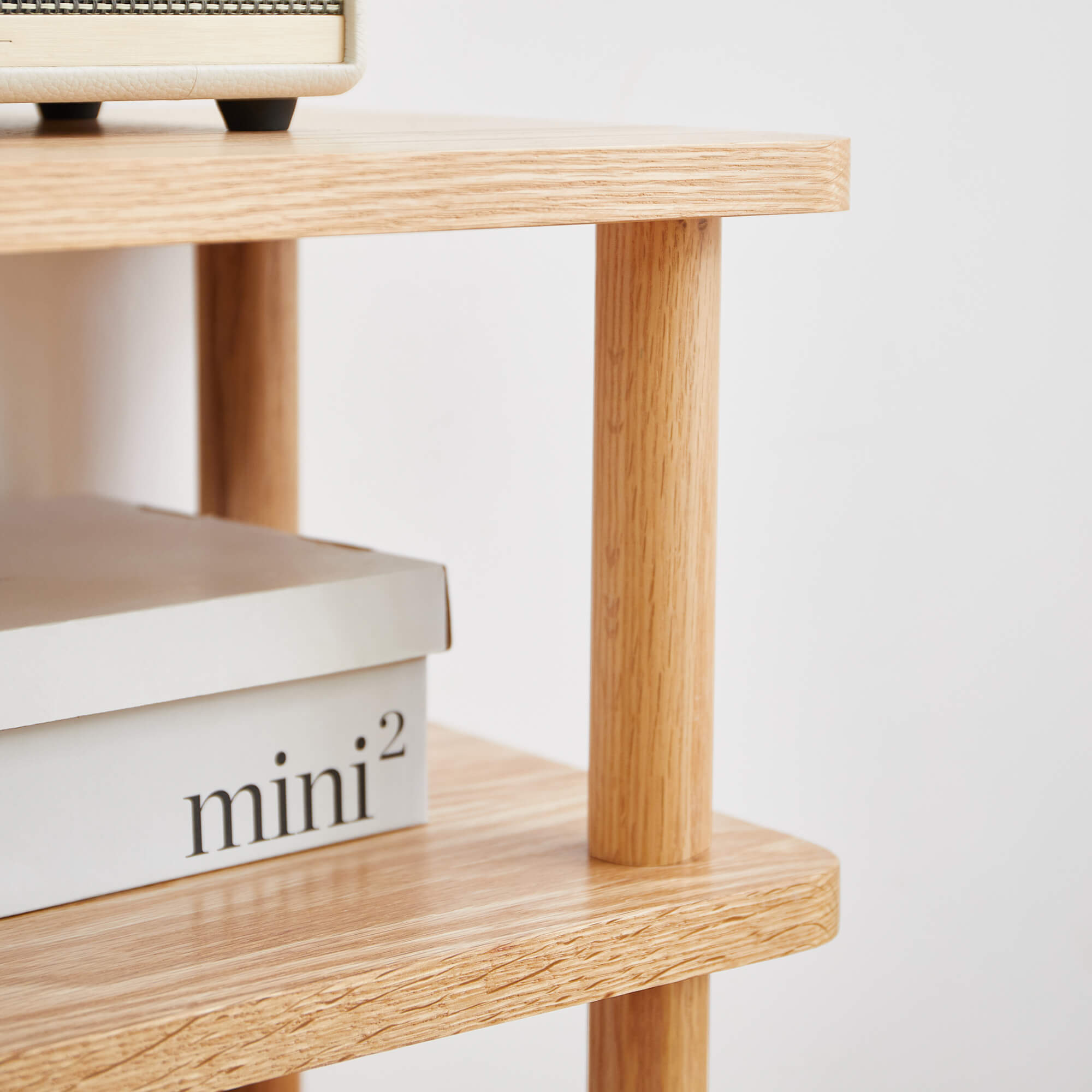 Ribe 3 Tier Solid Oak Tall Display Rack
