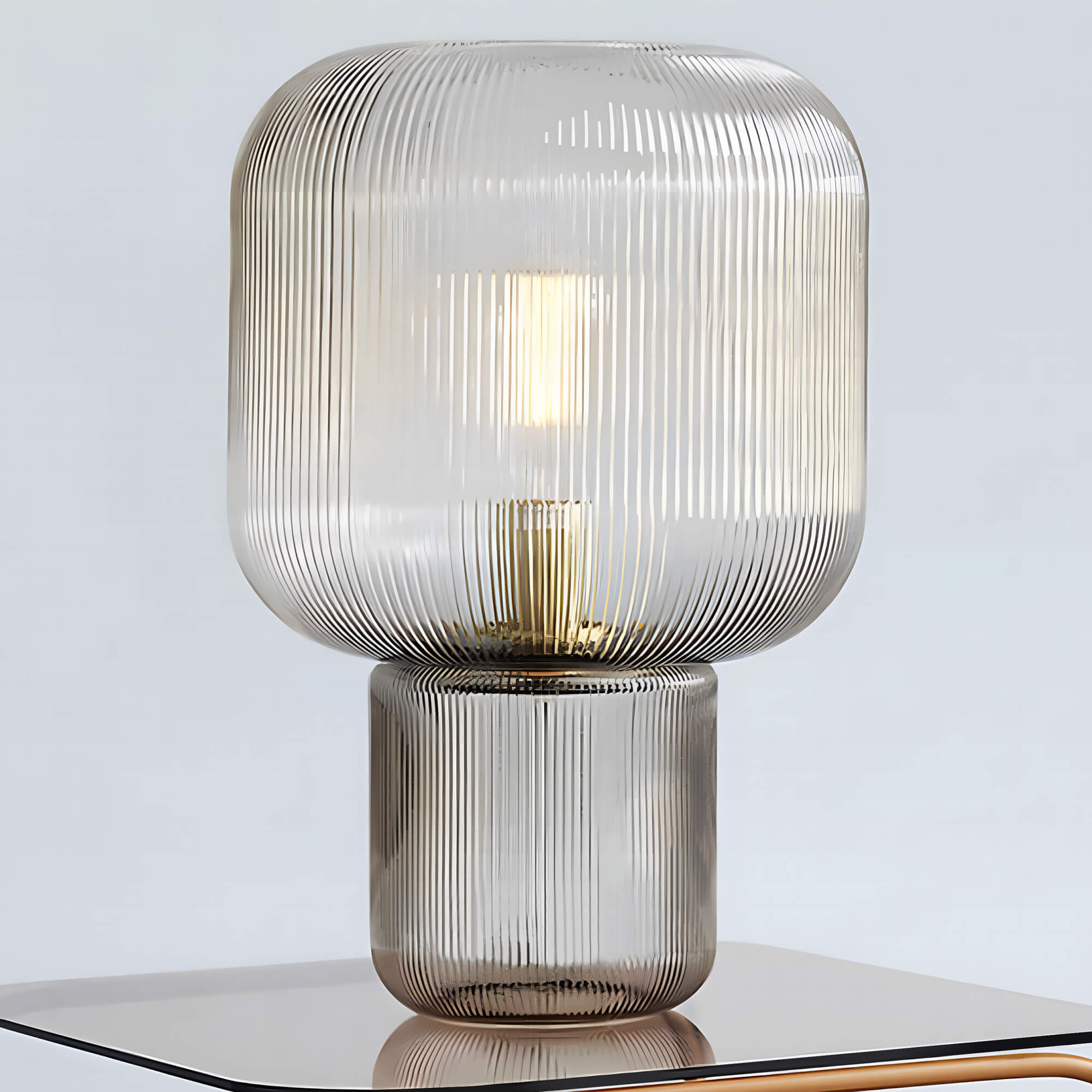 Arsta Smoked Glass Table Lamp