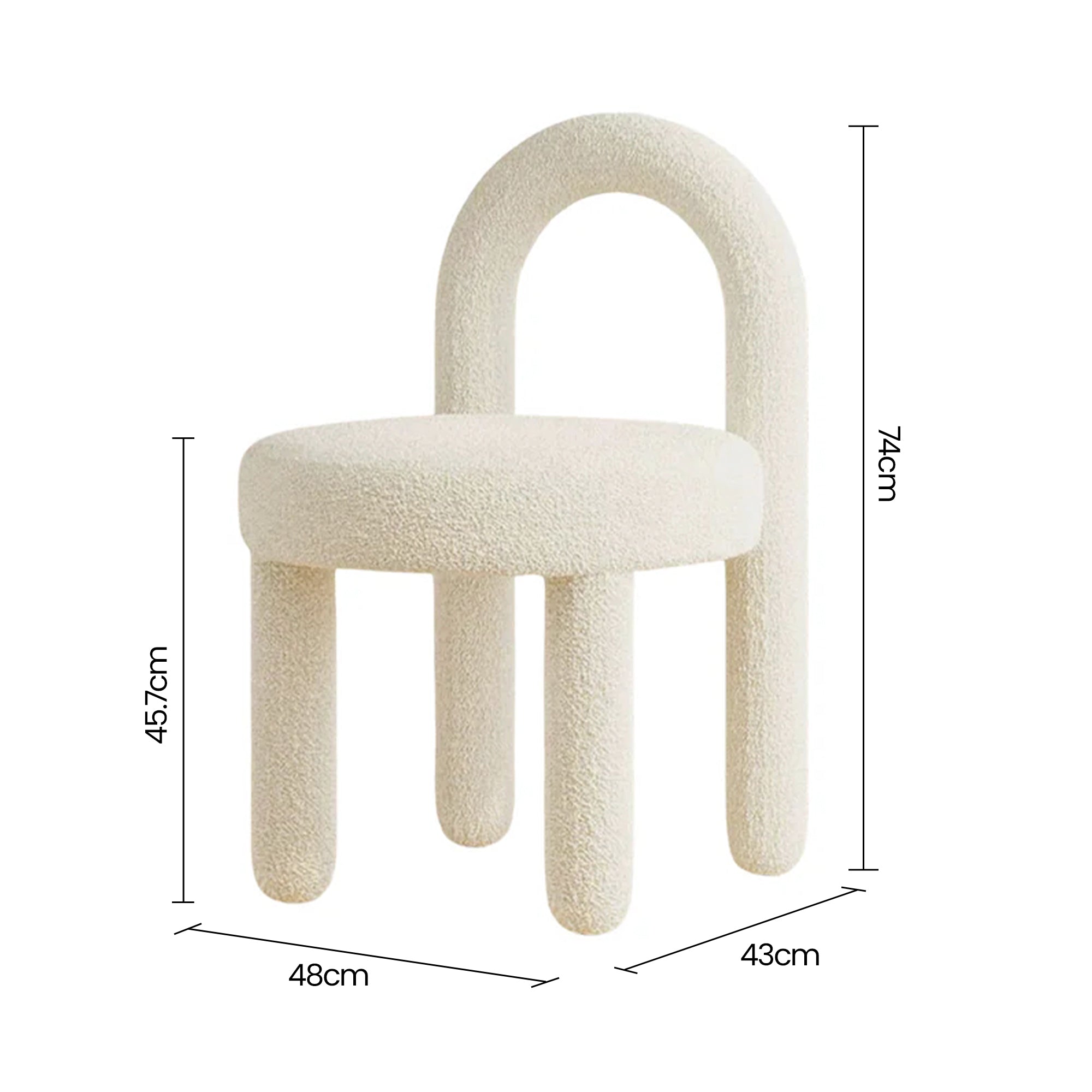 Rygge Bouclé Padded Chair