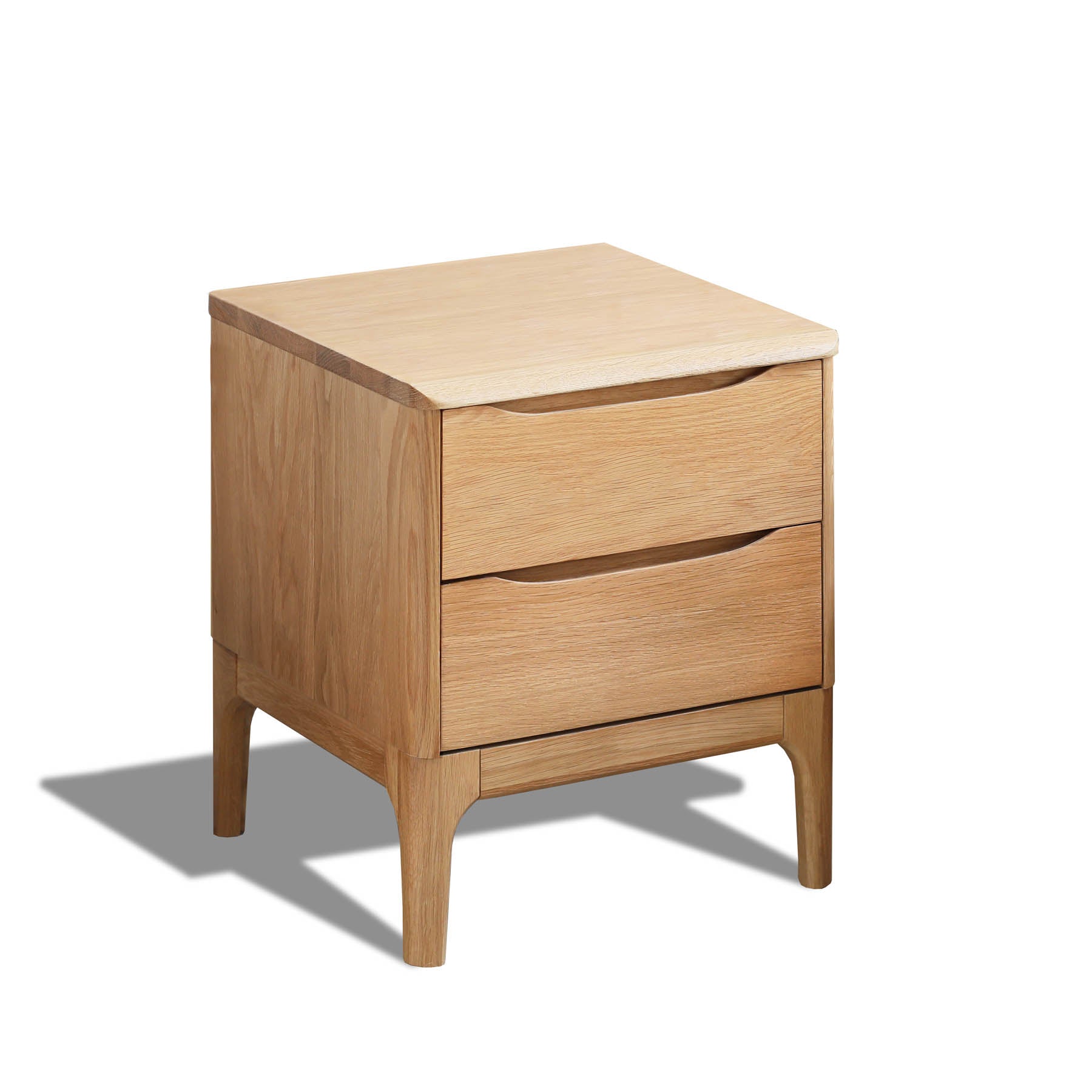 Set of 2 Skive American Oak Wood Bedside Table
