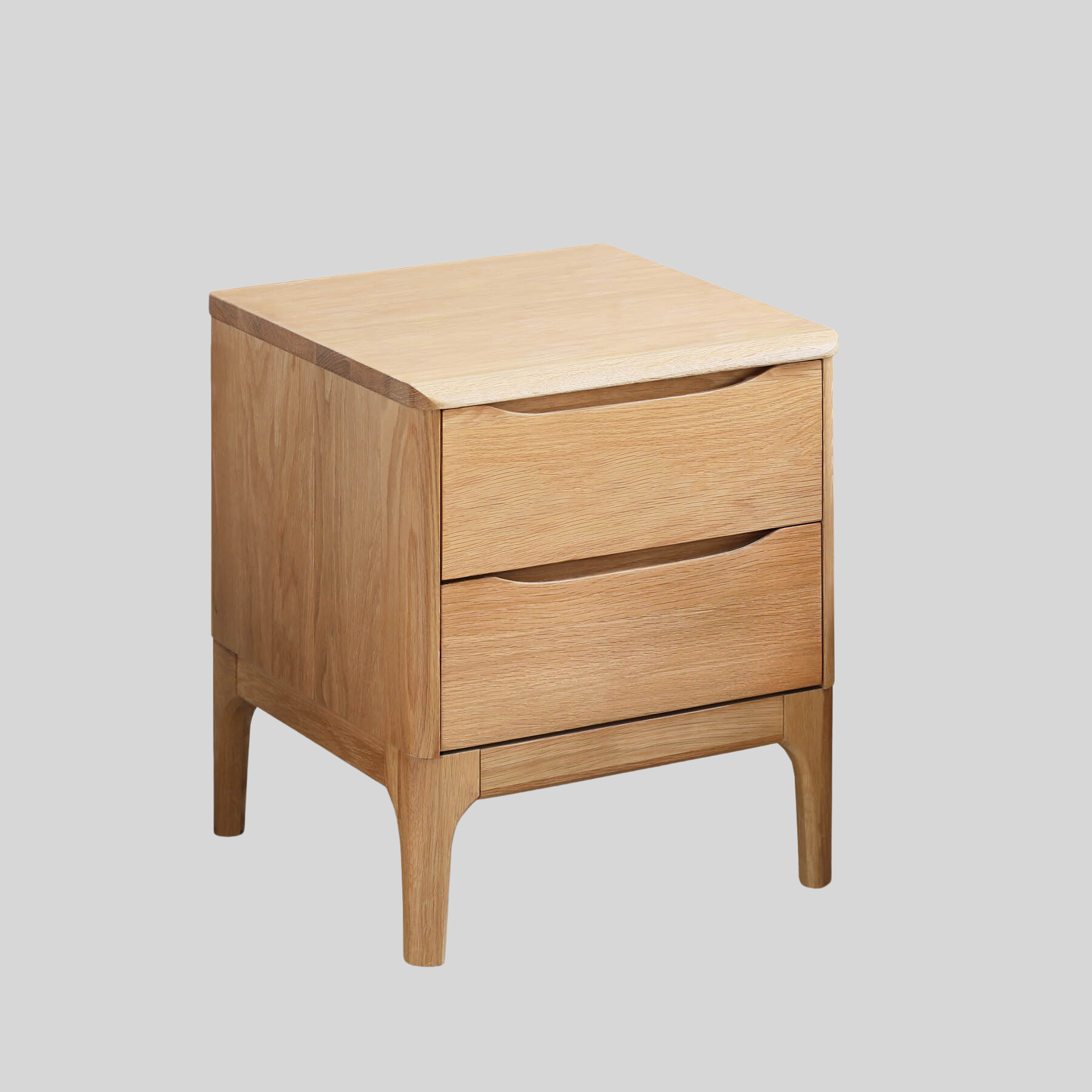 Set of 2 Skive American Oak Wood Bedside Table