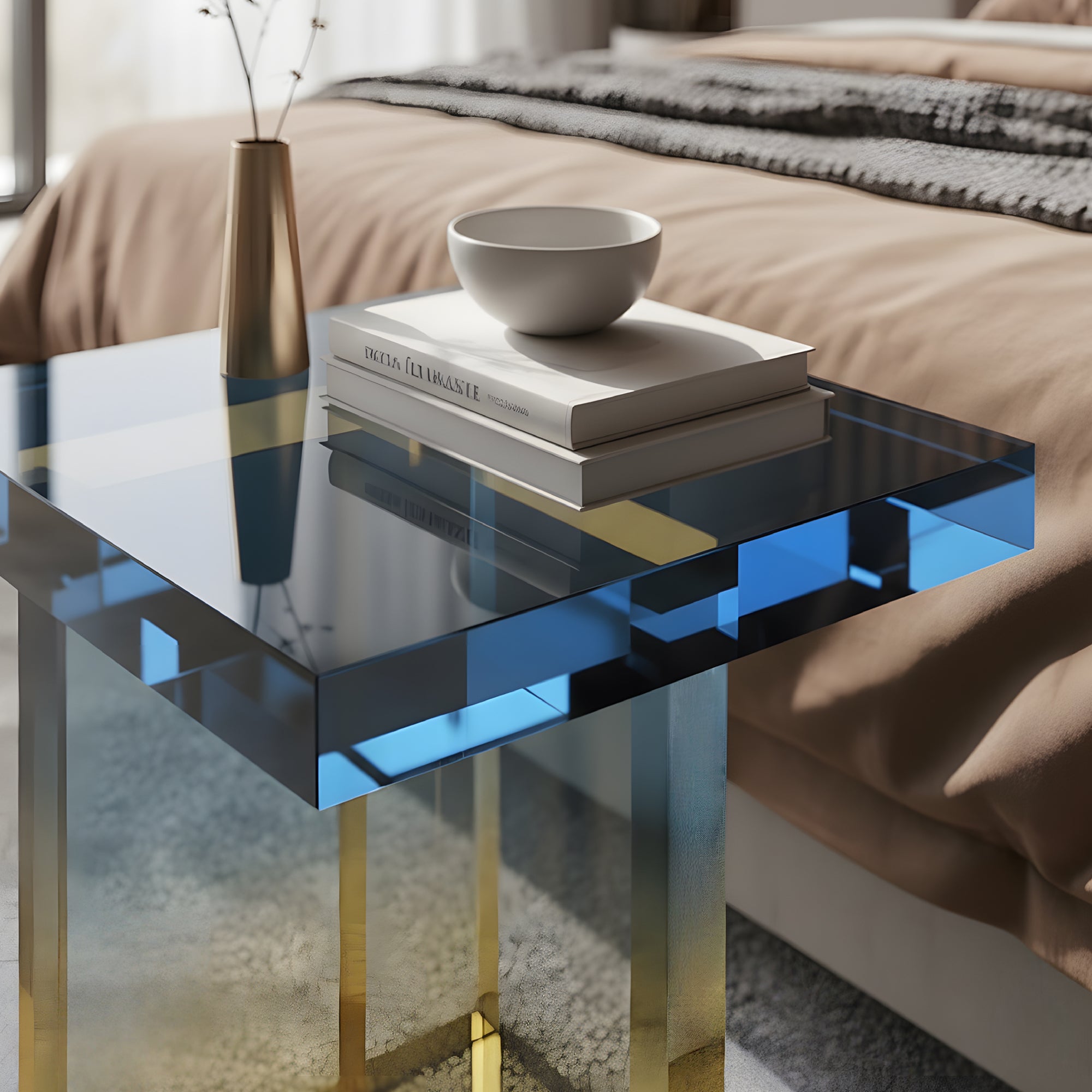 Ballerup Acrylic Bedside Table