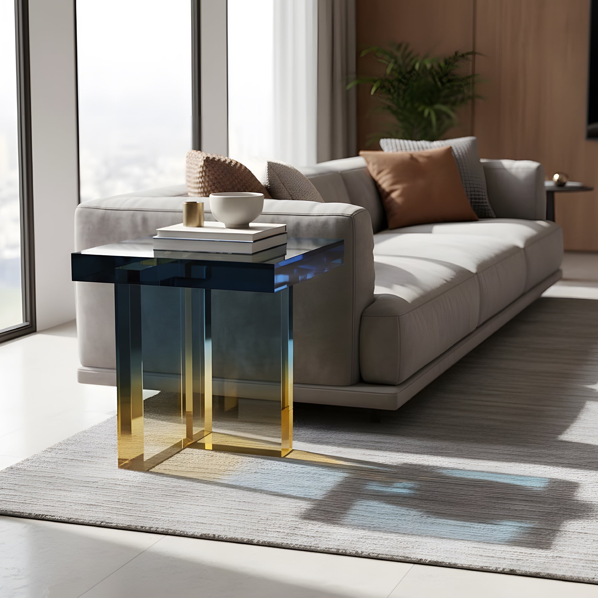 Ballerup Acrylic Bedside Table