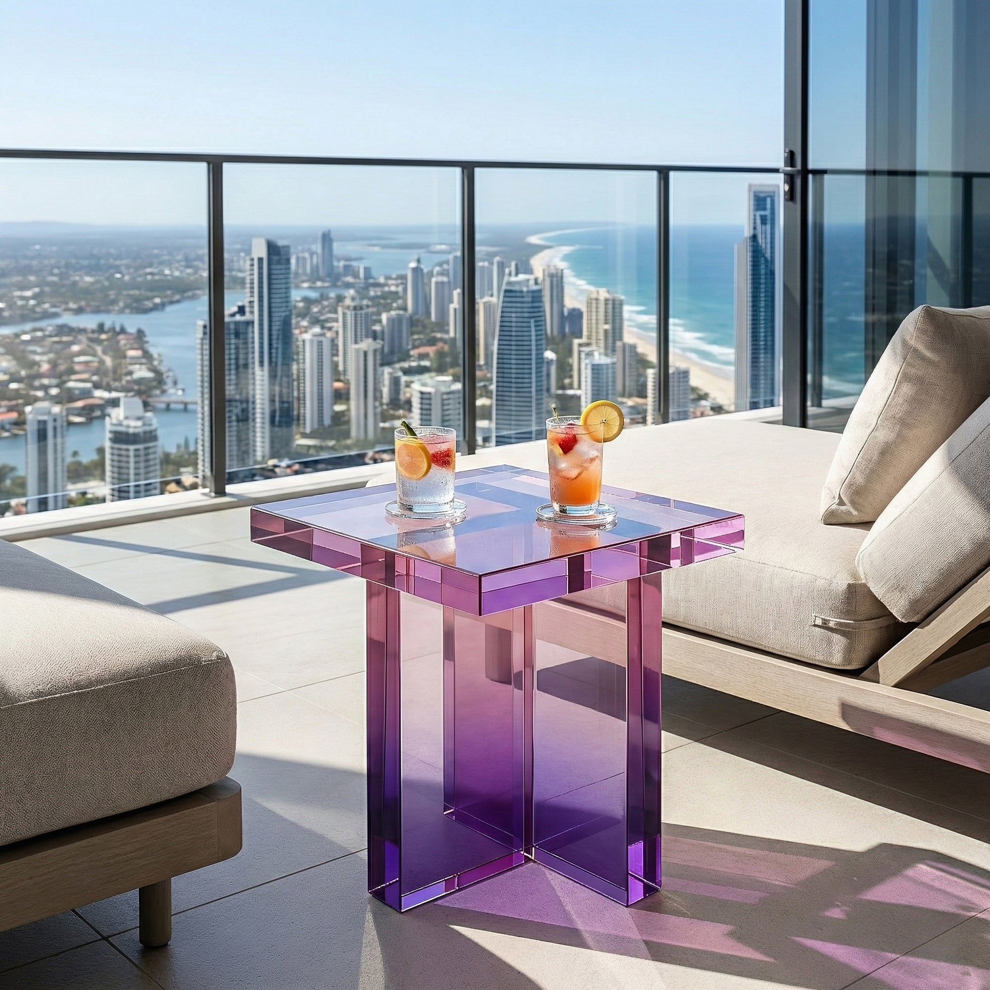 Ballerup Acrylic Bedside Table