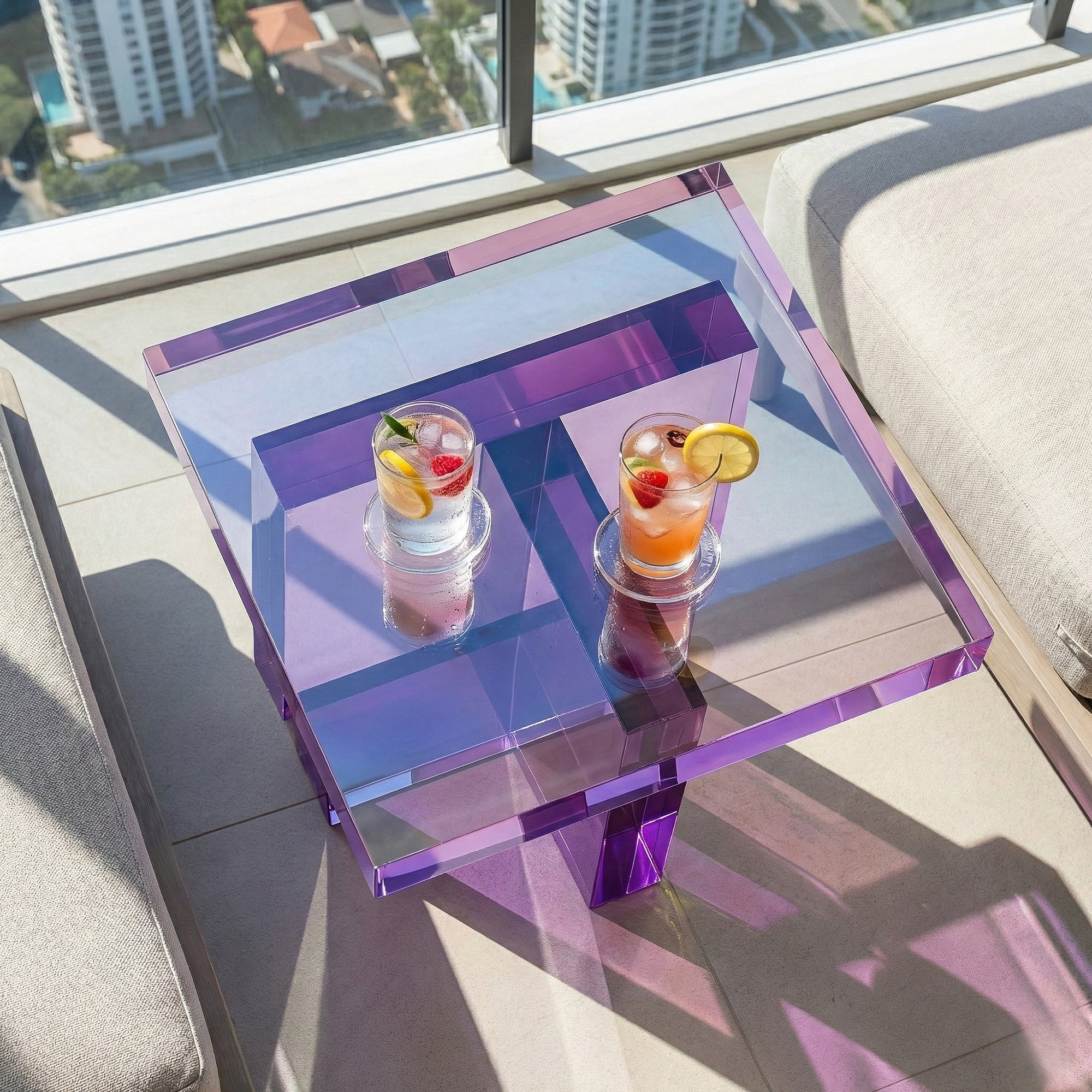 Ballerup Acrylic Bedside Table