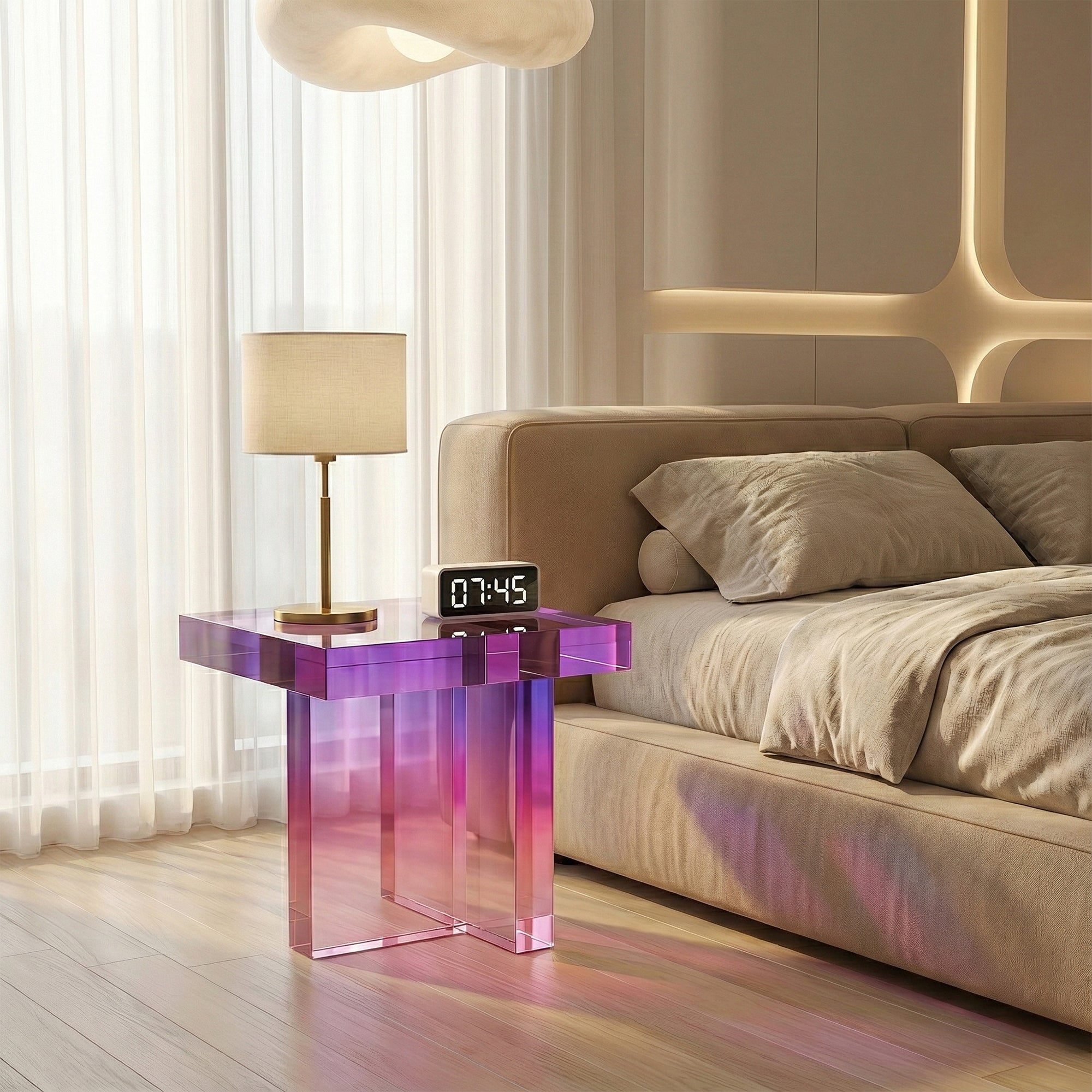 Ballerup Acrylic Bedside Table