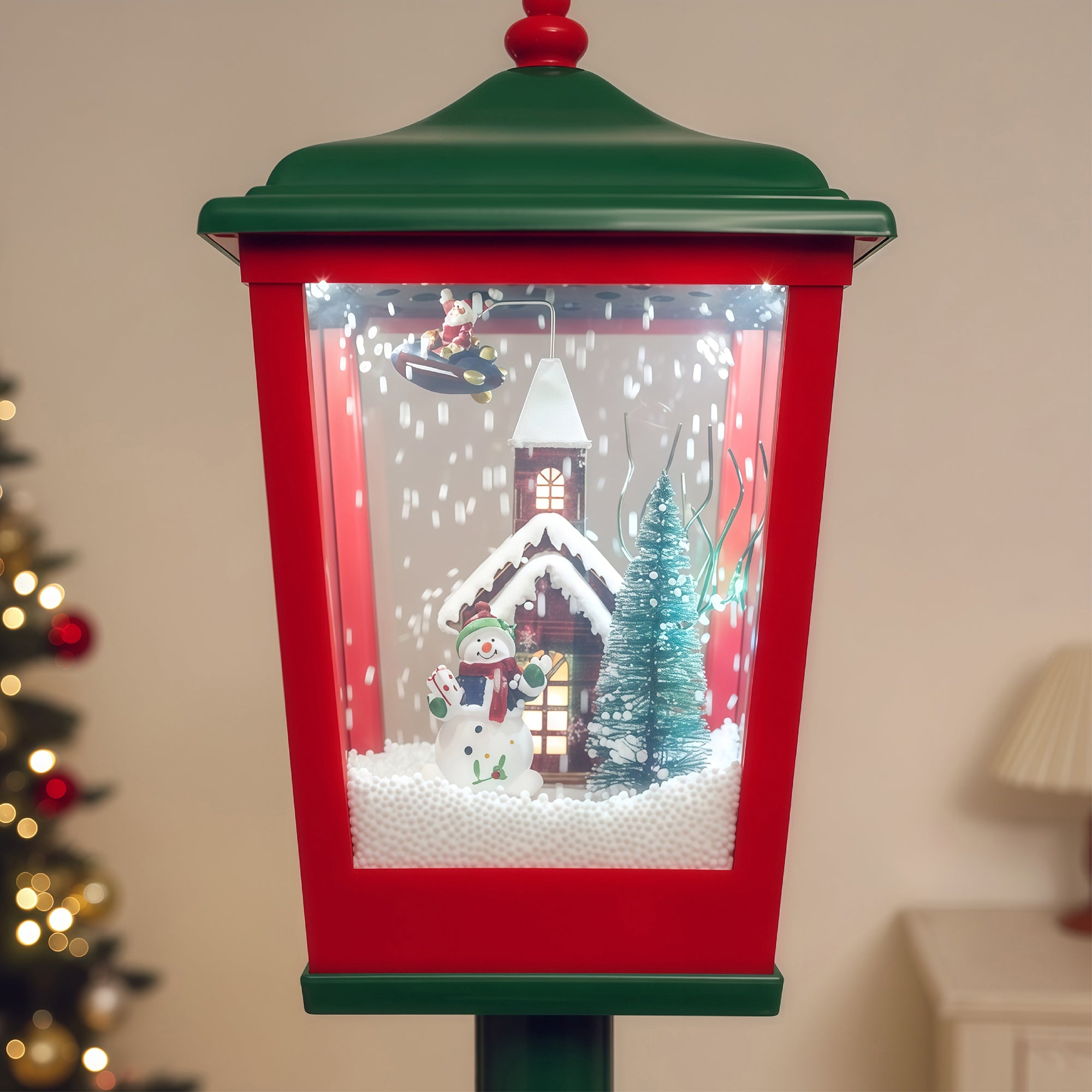 Baltzarsgatan Christmas Lamp Post - Green