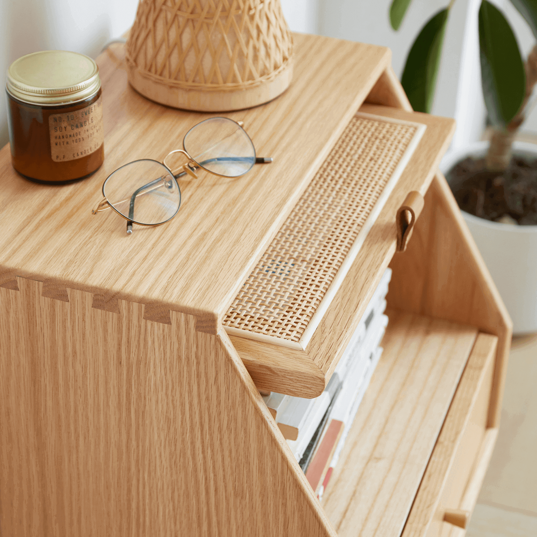 Arhus Solid Oak Wood Bedside Table