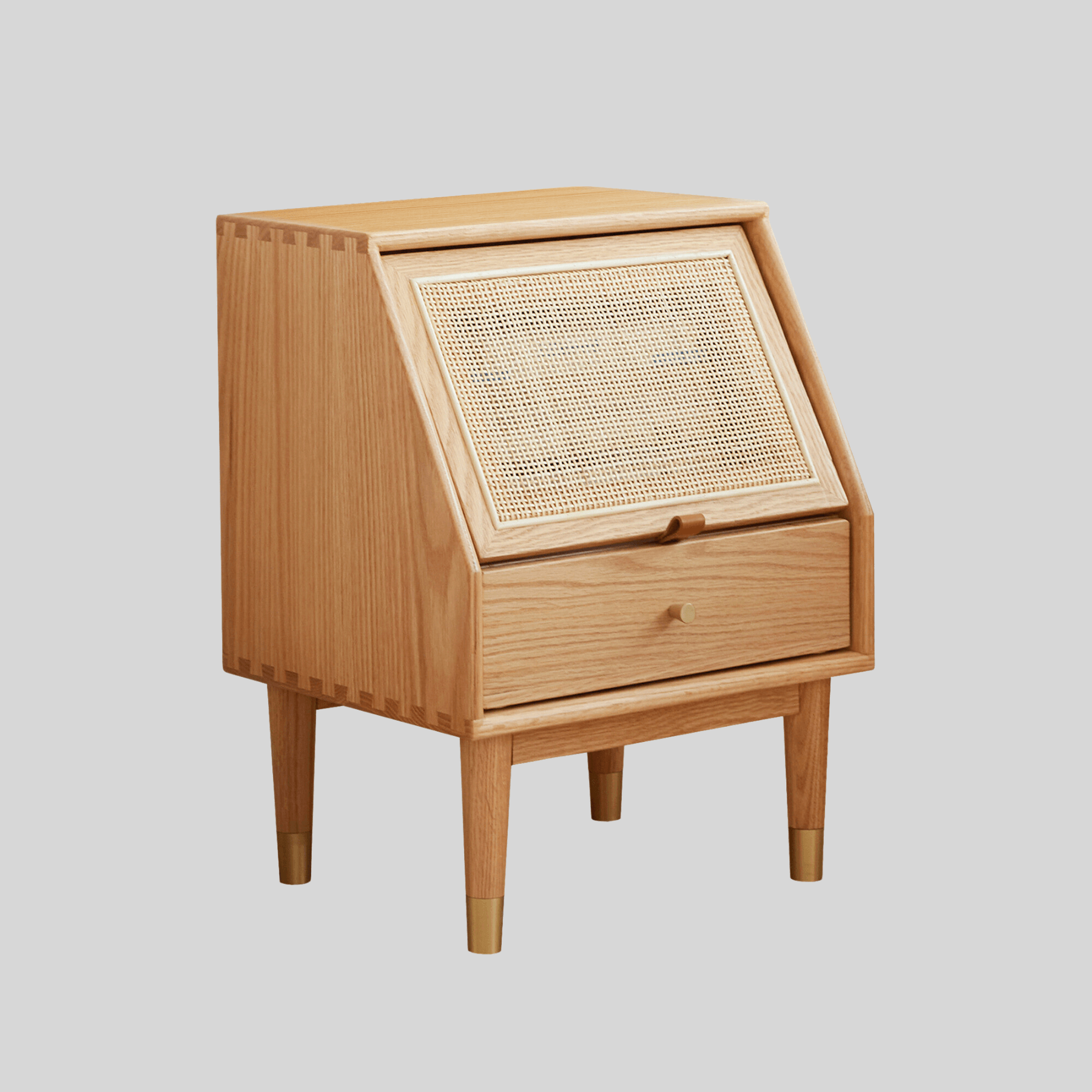 Arhus Solid Oak Wood Bedside Table