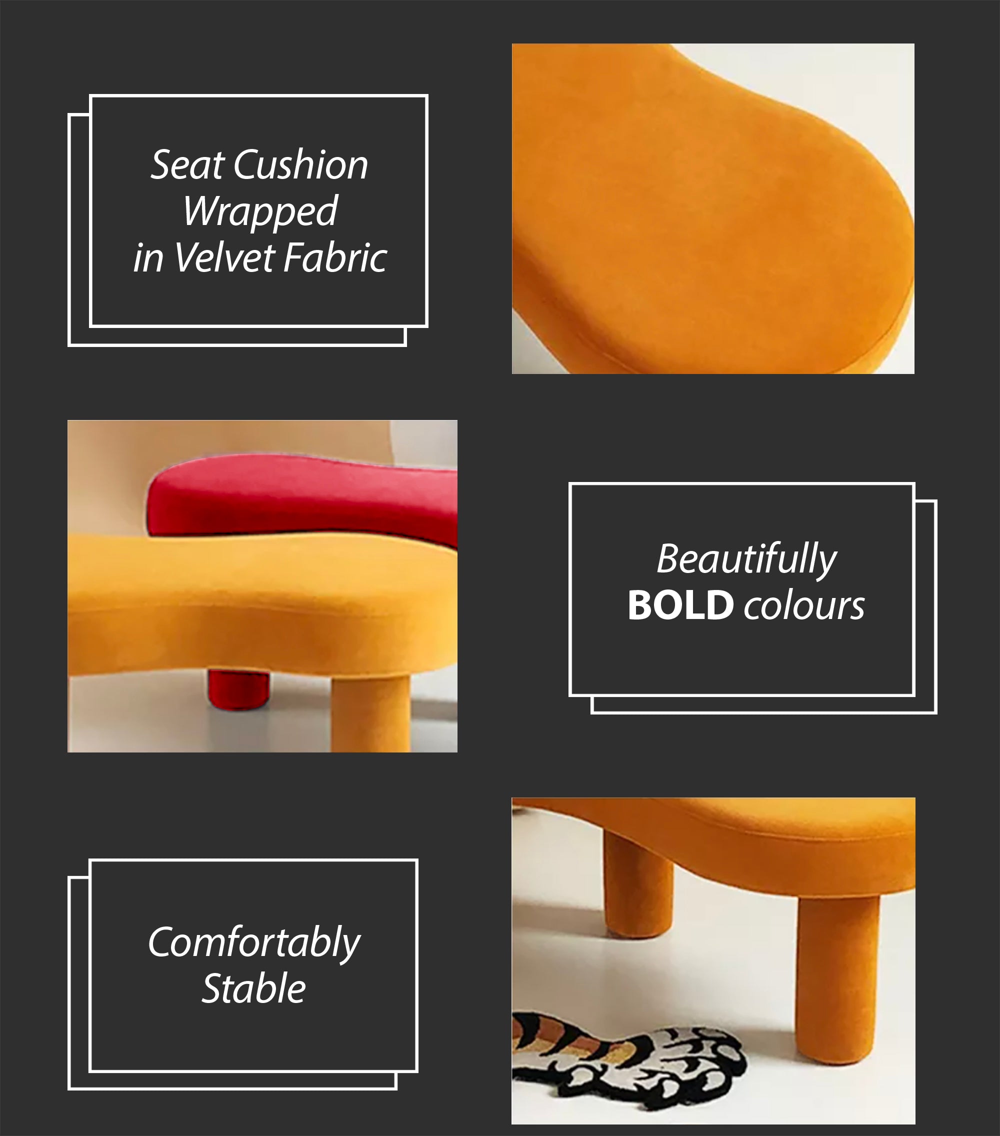 Avesta Bold Replica Accent Bench - Orange