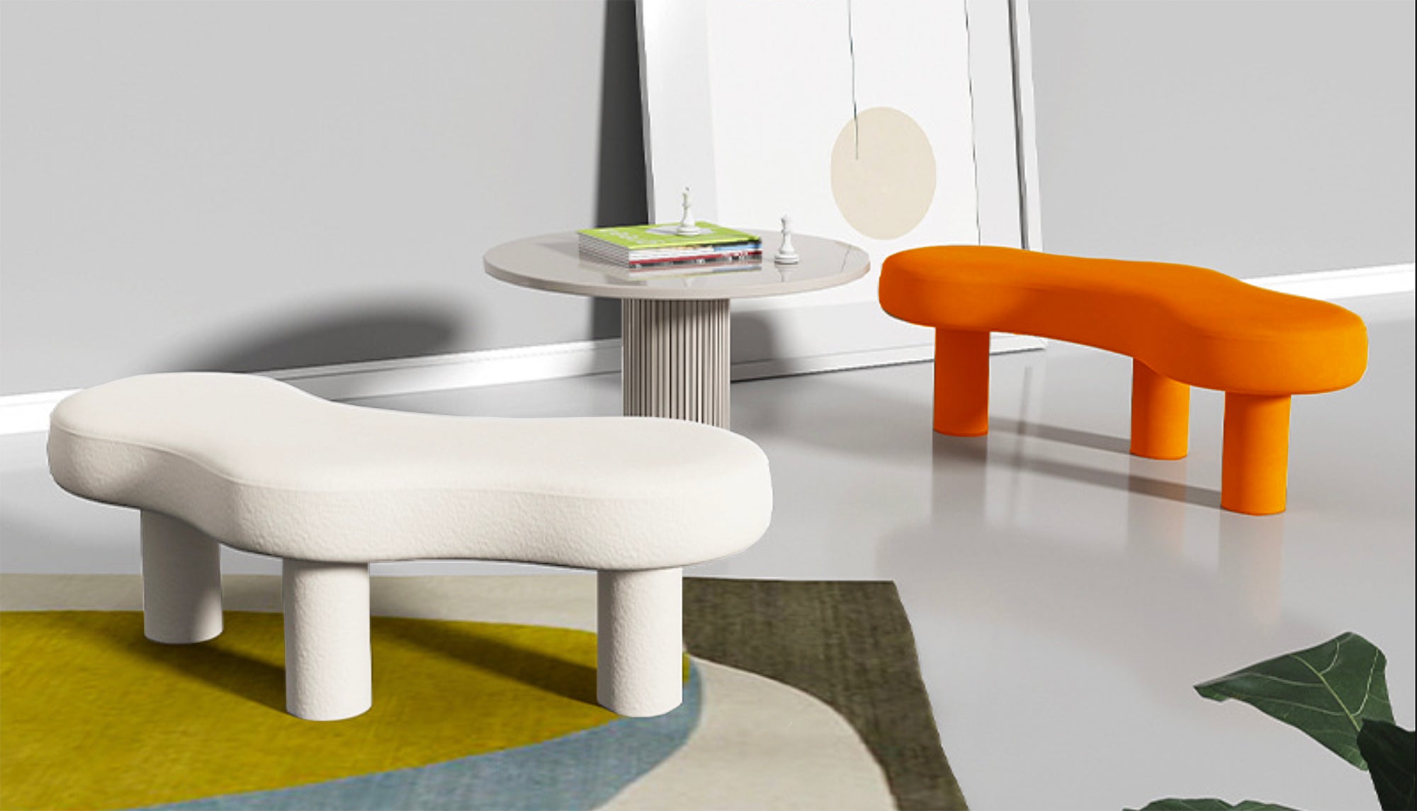 Avesta Bold Replica Accent Bench - White